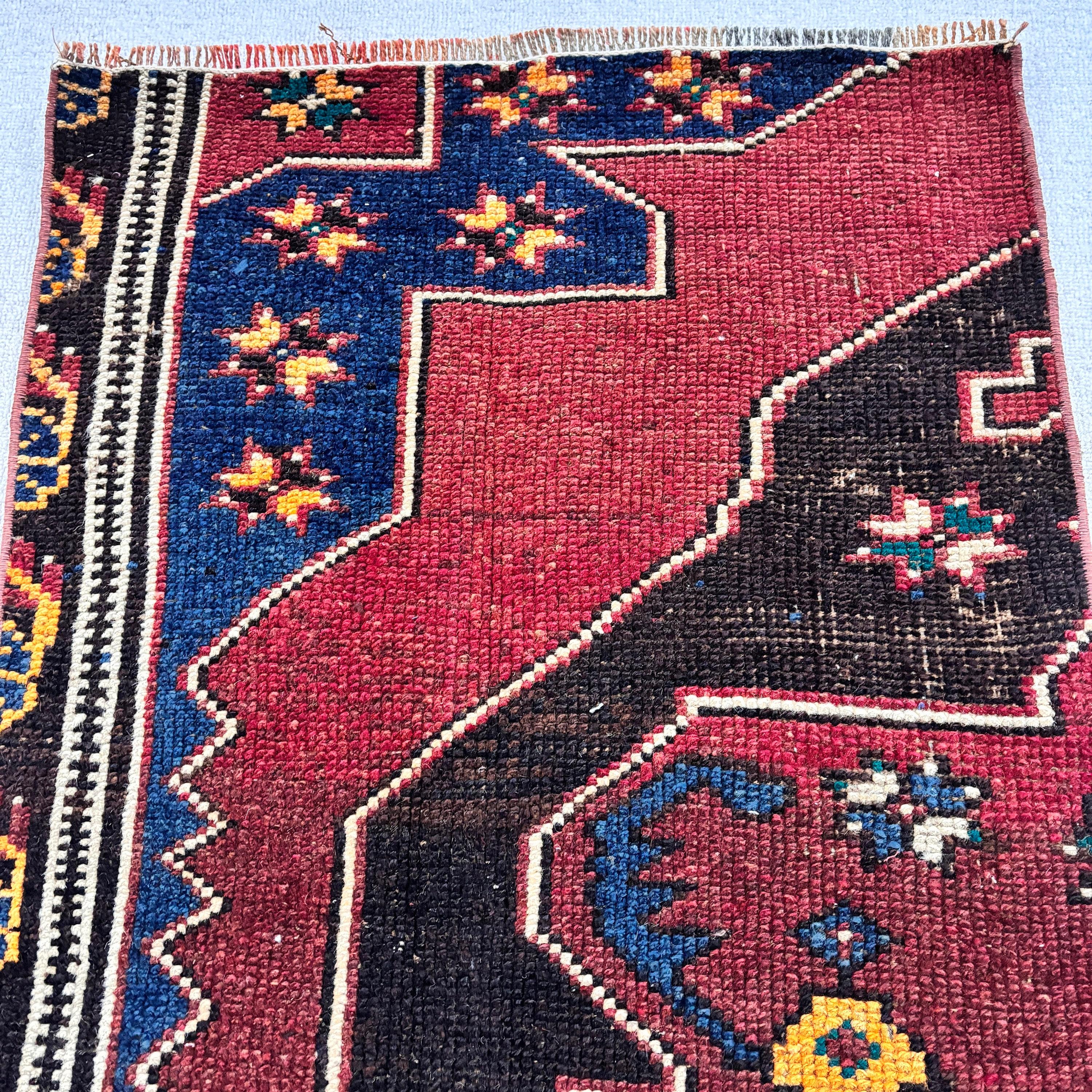 Türk Halısı, Yatak Odası Halısı, Küçük Vintage Halı, Mor Boho Halılar, 2x3,3 ft Küçük Halı, Oryantal Halı, Küçük Boho Halılar, Dış Mekan Halıları, Vintage Halı