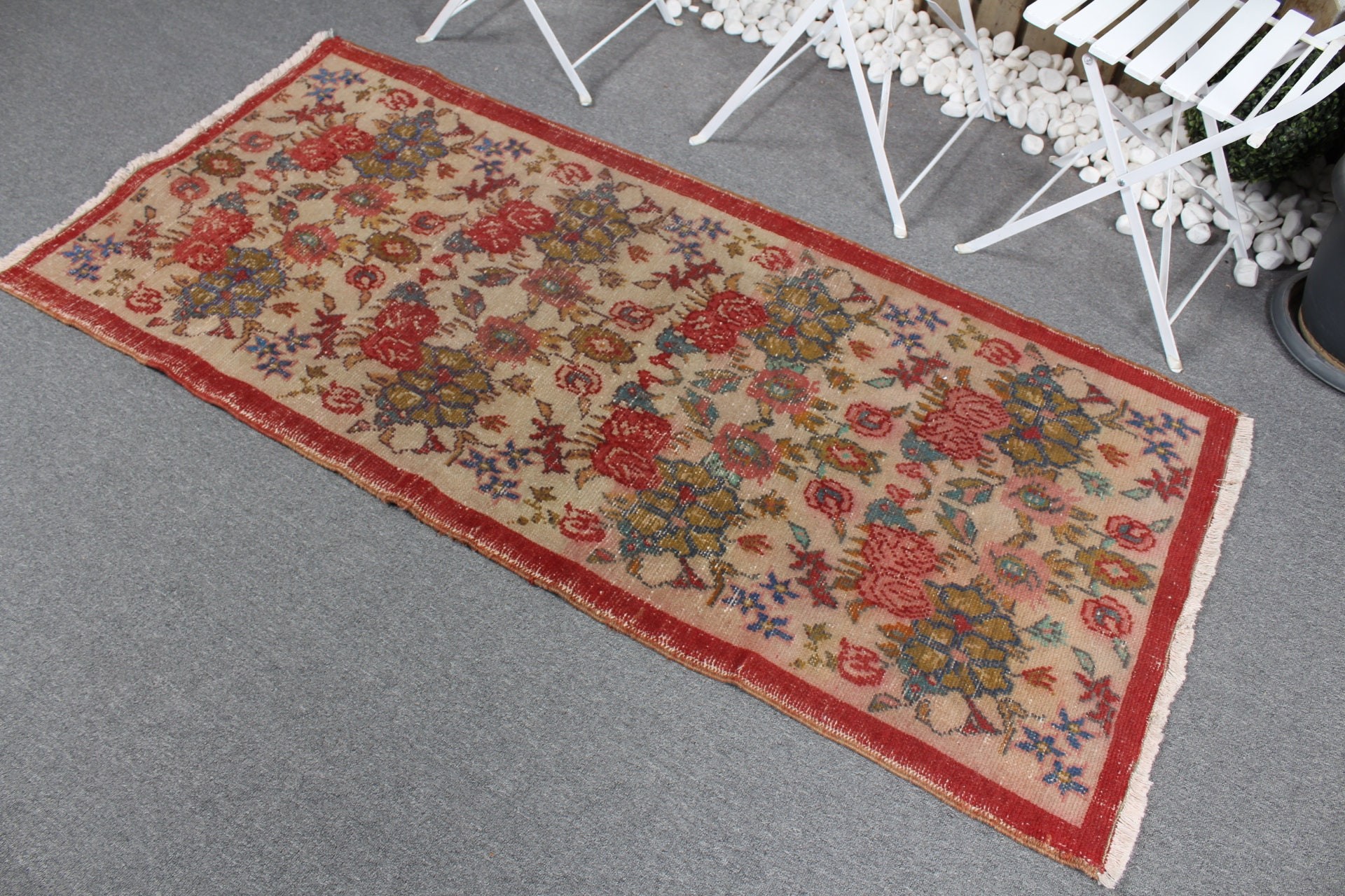 Home Decor Rug, Anatolian Rug, Nursery Rug, Turkish Rug, Rugs for Entry, Vintage Rugs, Entry Rug, 2.9x6.2 ft Accent Rug, Beige Floor Rug