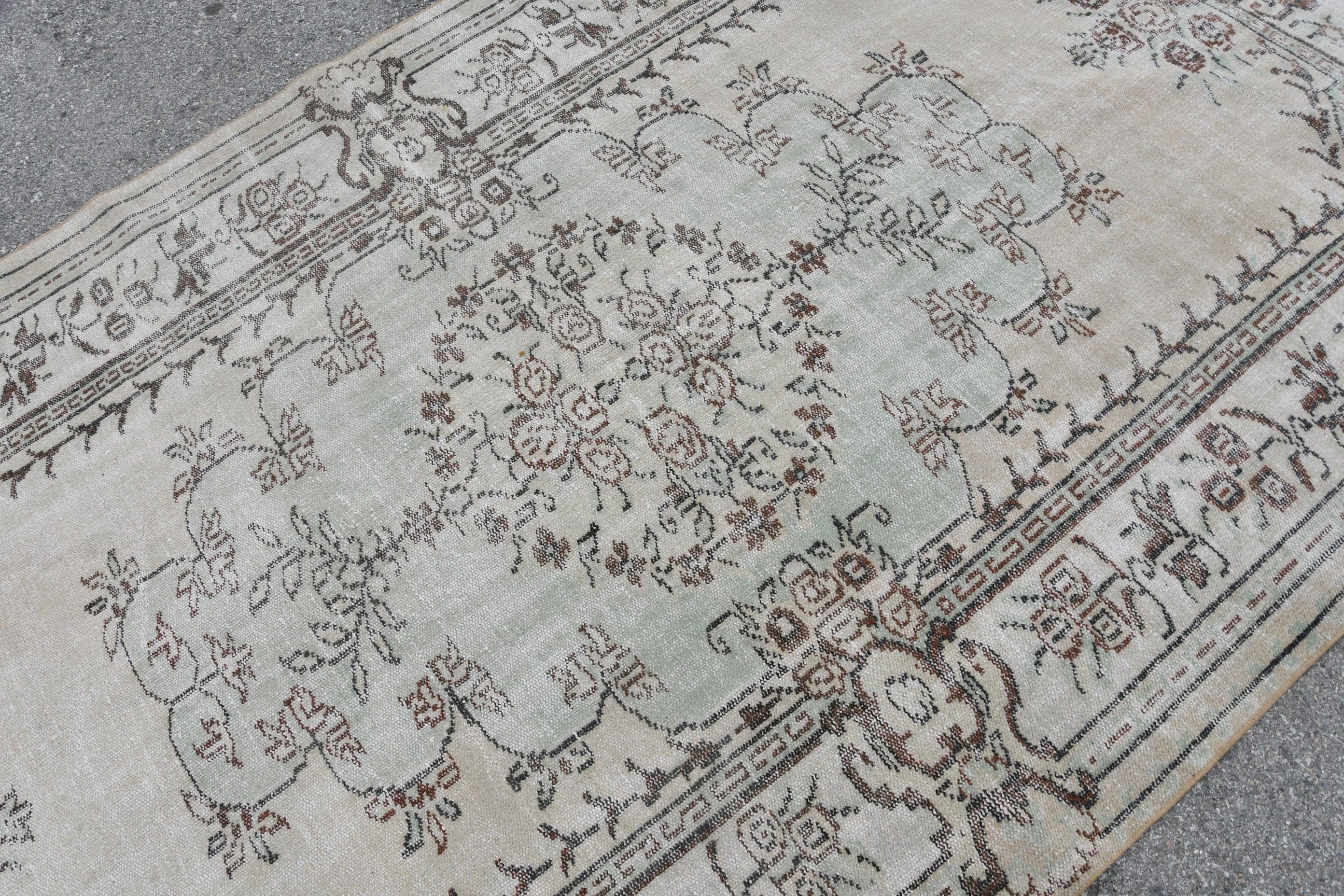 Living Room Rugs, Home Decor Rug, Dining Room Rugs, Oushak Rug, 5.7x9.5 ft Large Rugs, Turkish Rug, Green Anatolian Rug, Vintage Rug