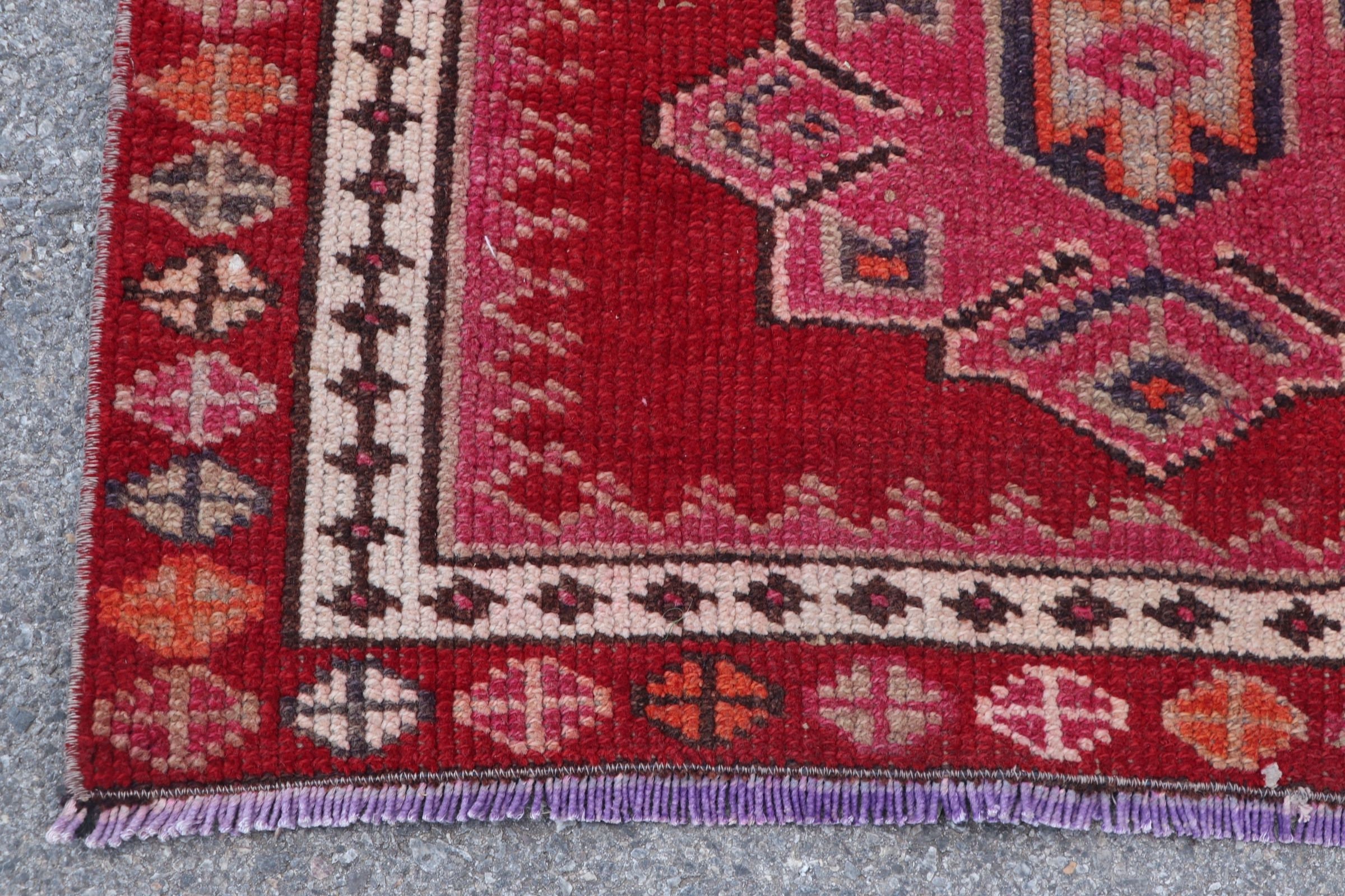 Corridor Rug, Hallway Rugs, Antique Rug, Red Floor Rugs, Turkish Rugs, Bedroom Rugs, 2.7x11.6 ft Runner Rug, Vintage Rugs, Hand Woven Rugs