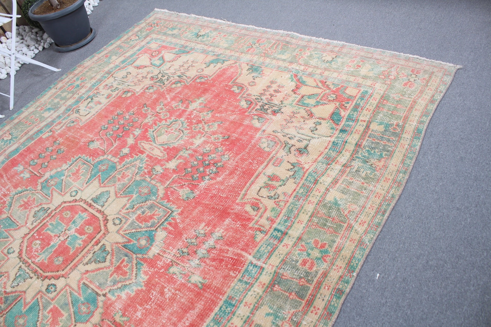 Salon Rug, Aesthetic Rug, Red Kitchen Rug, Vintage Rugs, Saloon Rug, 7.2x11.1 ft Oversize Rugs, Turkish Rug, Wool Rug