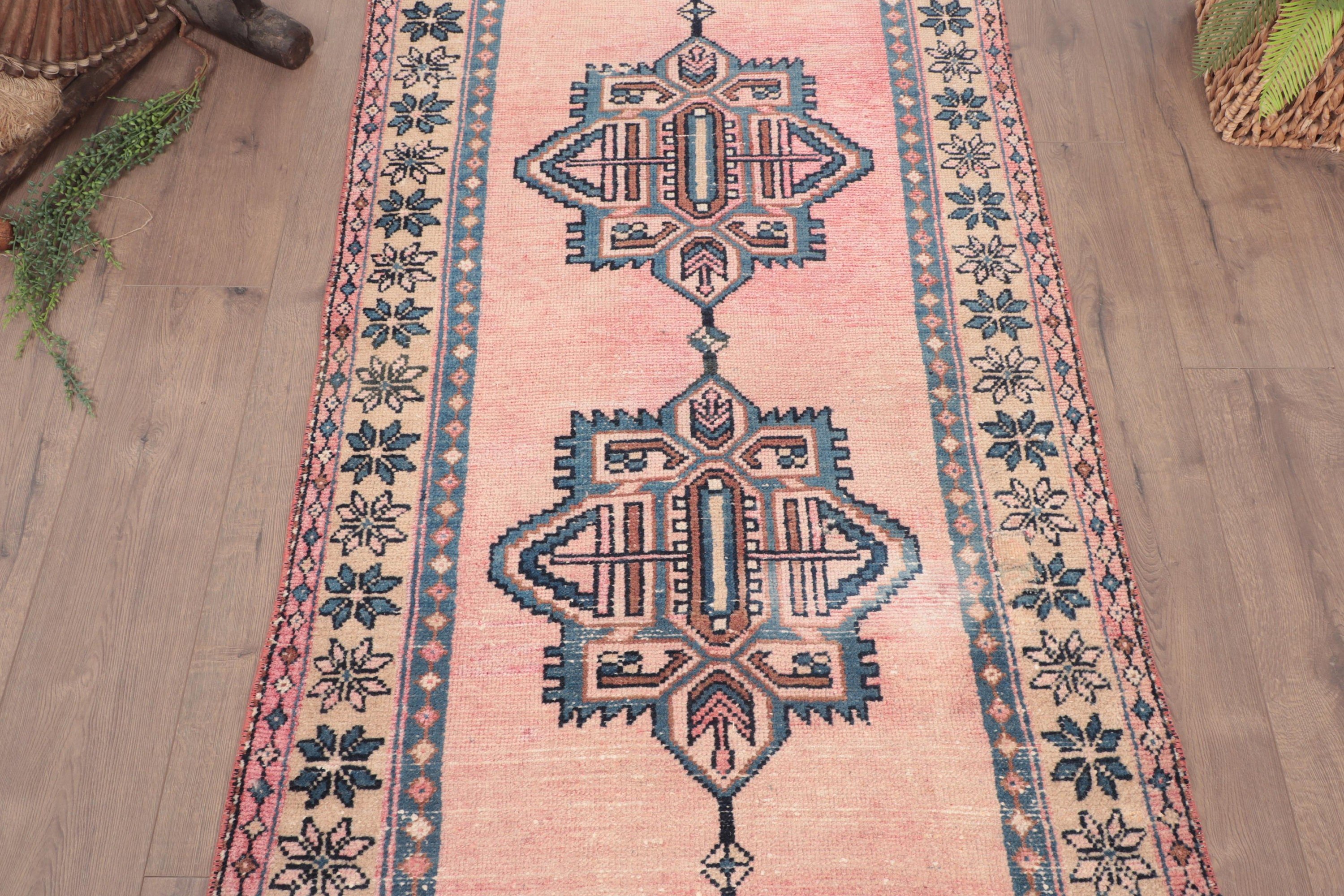 Turkish Rugs, Bedroom Rugs, Neutral Rug, Vintage Rug, Pink Home Decor Rugs, 3.2x6.1 ft Accent Rug, Rugs for Entry, Boho Rugs, Geometric Rug