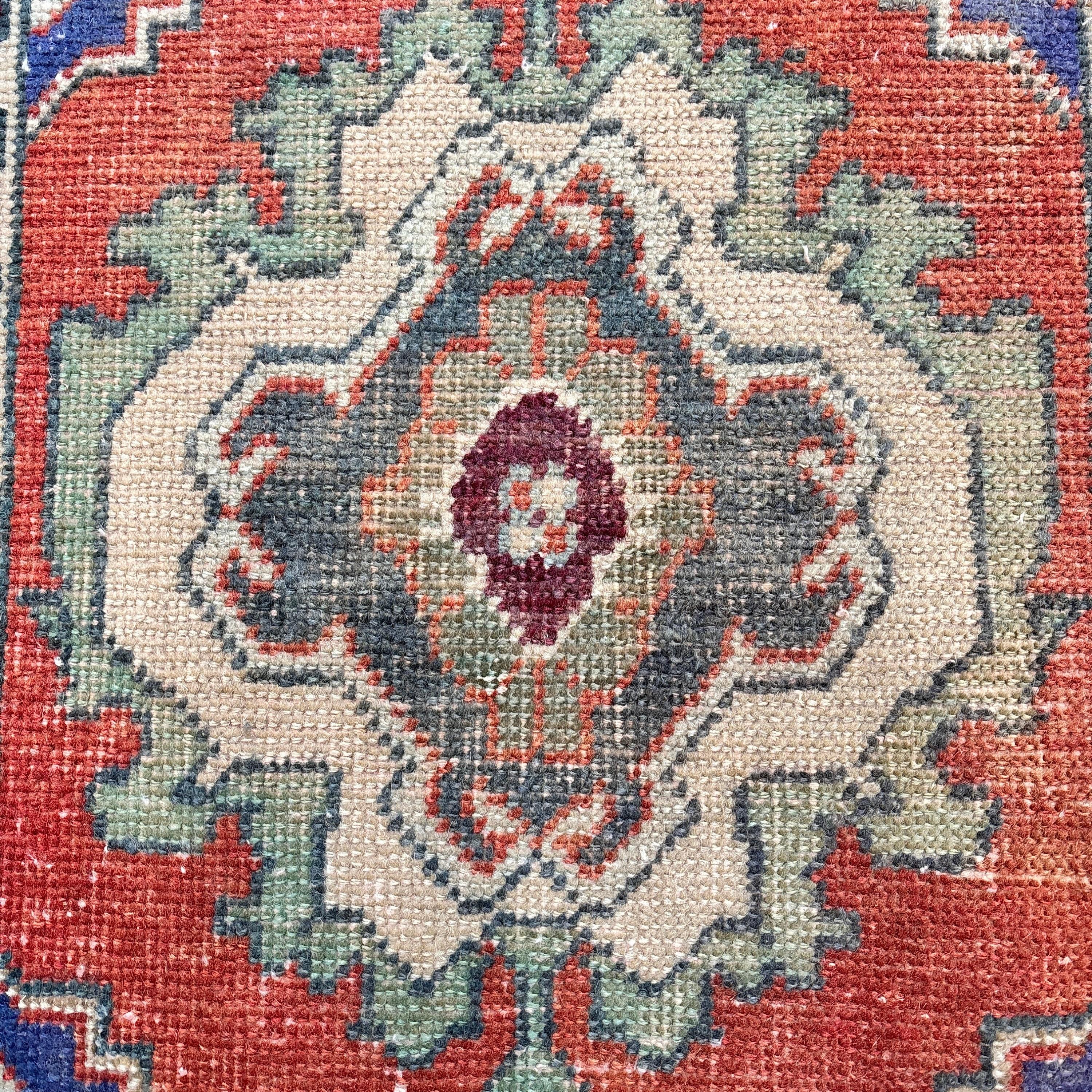 Küçük Boho Halısı, Kabile Halısı, Türk Halıları, Modern Halılar, Vintage Halı, Mutfak Halısı, Harika Halılar, 1,5x2,8 ft Küçük Halı, Turuncu Fas Halıları