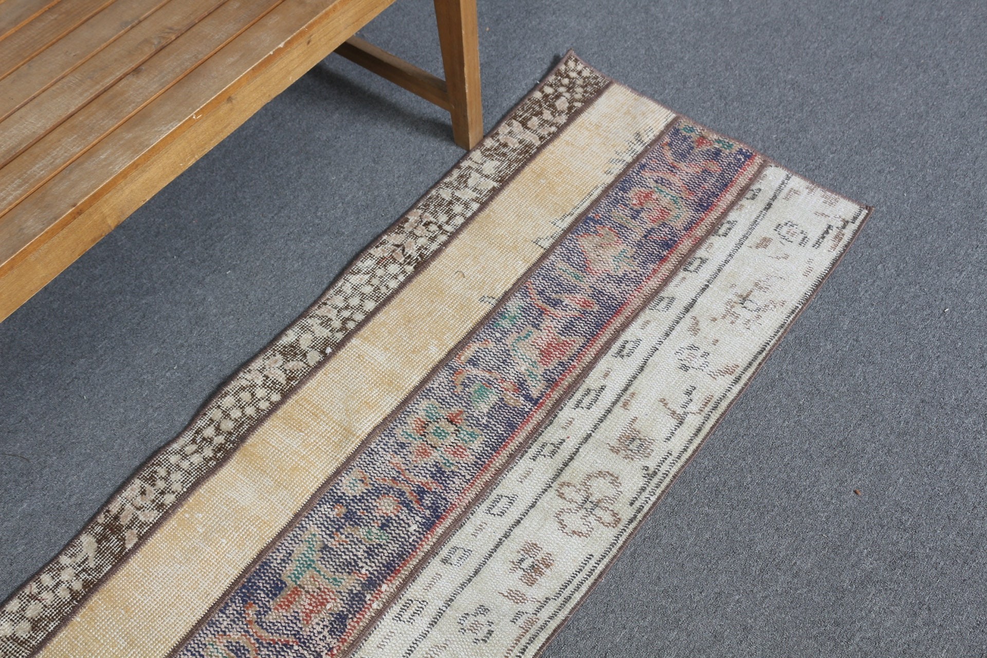 Nomadic Rugs, Rugs for Kitchen, Oushak Rug, Corridor Rug, 1.9x5.7 ft Runner Rugs, Bedroom Rug, Beige Kitchen Rug, Turkish Rug, Vintage Rug