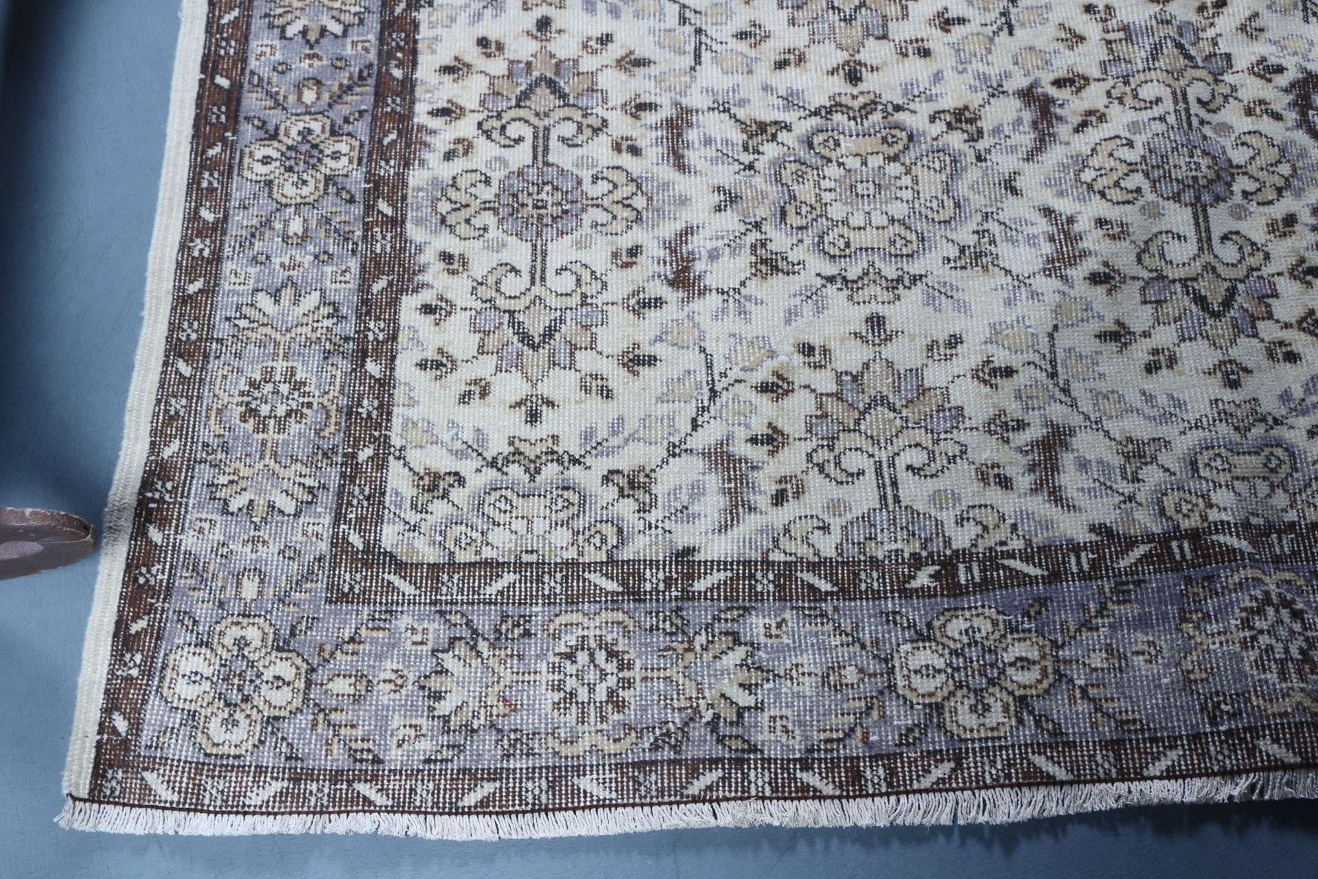 Vintage Halılar, Bej Oryantal Halı, Yatak Odası Halısı, 6,6x9,6 ft Büyük Halı, Yemek Odası Halıları, Soluk Halı, Türk Halıları, Salon Halıları, Mutfak Halıları