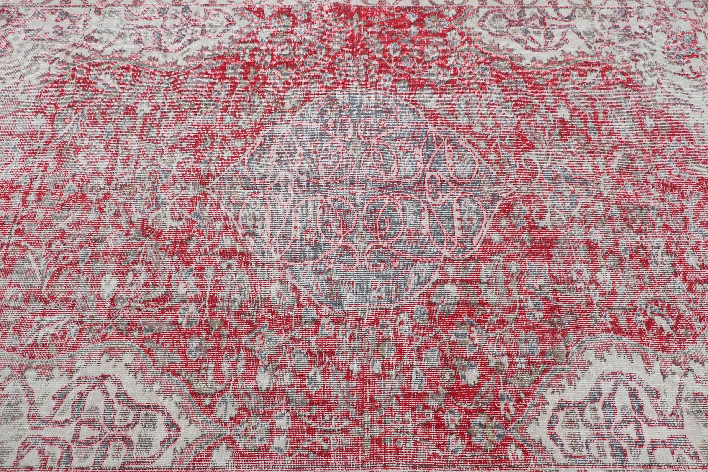 5.5x8.3 ft Large Rugs, Dining Room Rugs, Red Kitchen Rug, Turkish Rugs, Moroccan Rugs, Vintage Rugs, Antique Rugs, Bedroom Rug, Bright Rug