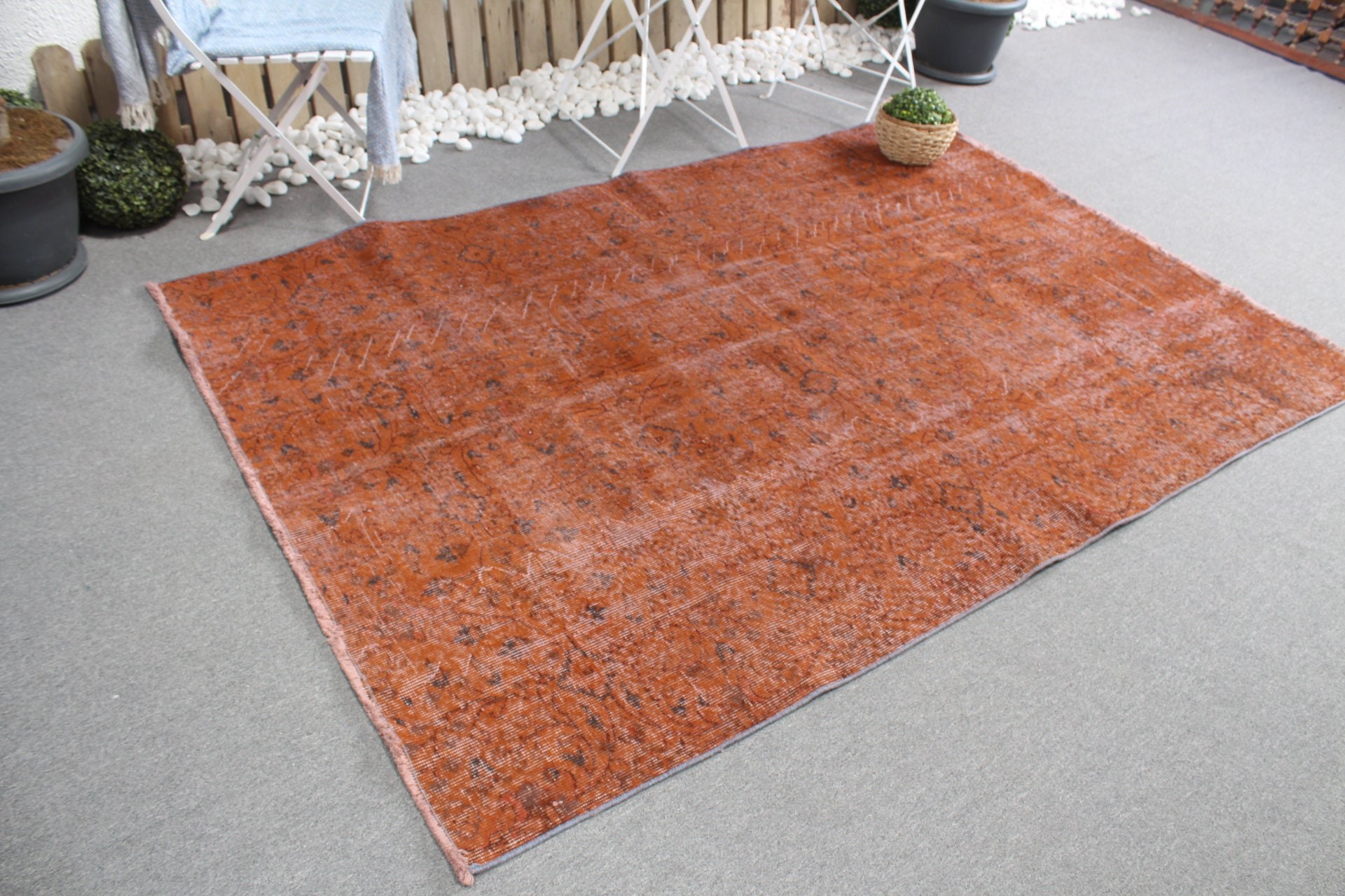 Rugs for Salon, Turkish Rugs, Salon Rugs, Brown  5.3x7.7 ft Large Rug, Cool Rugs, Bedroom Rug, Vintage Rug, Moroccan Rug