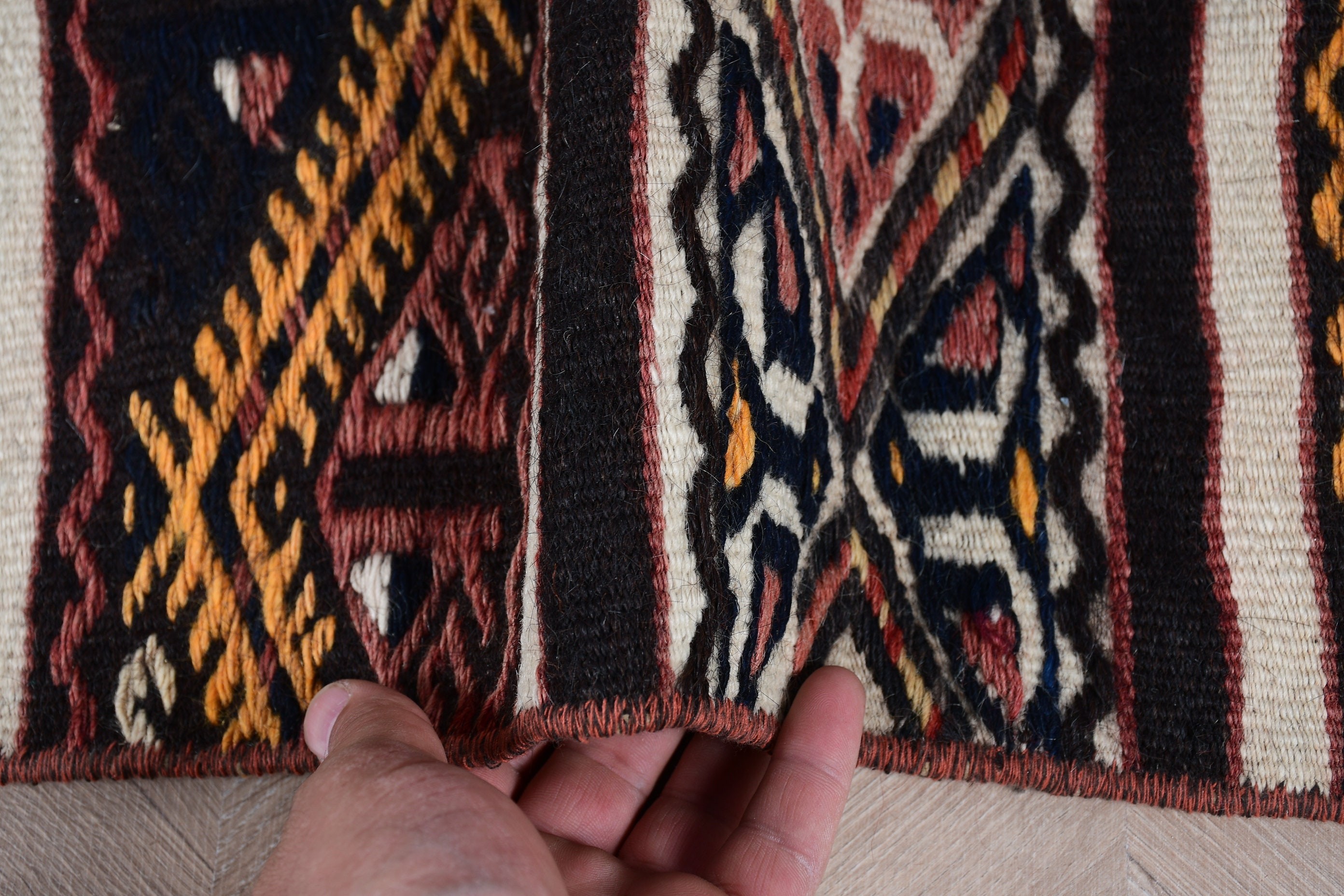 Ev Dekorasyonu Halıları, Vintage Halılar, Eski Halılar, Kilim, Türk Halısı, 2.1x8 ft Yolluk Halısı, Merdiven Halısı, Yün Halısı, Mutfak Halısı, Kahverengi Anadolu Halısı