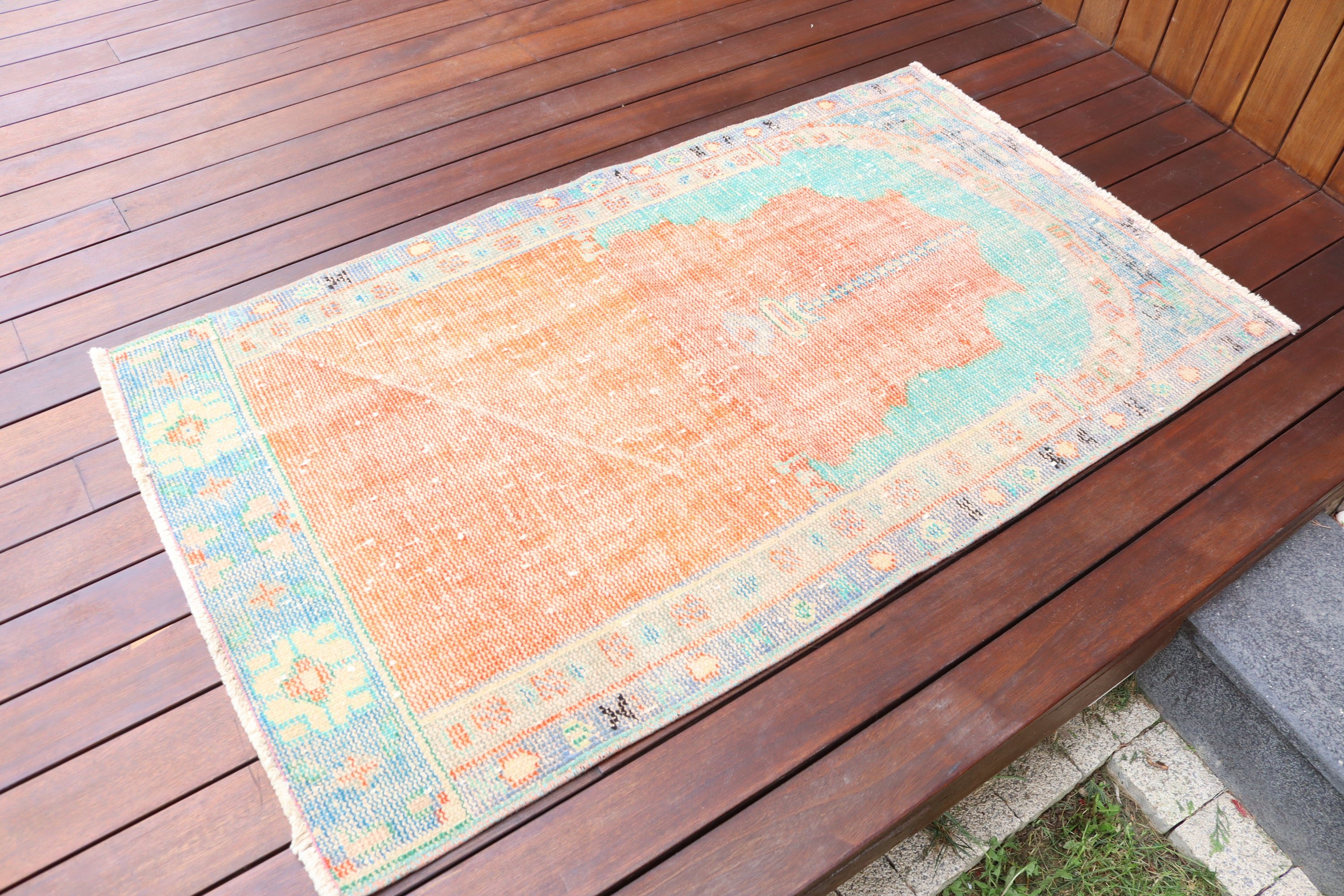 Türk Halısı, Ev Dekorasyonu Halıları, Yatak Odası Halıları, Küçük Boho Halıları, Vintage Halı, Turuncu Modern Halılar, Düz Dokuma Halı, 2,6x4,5 ft Küçük Halılar