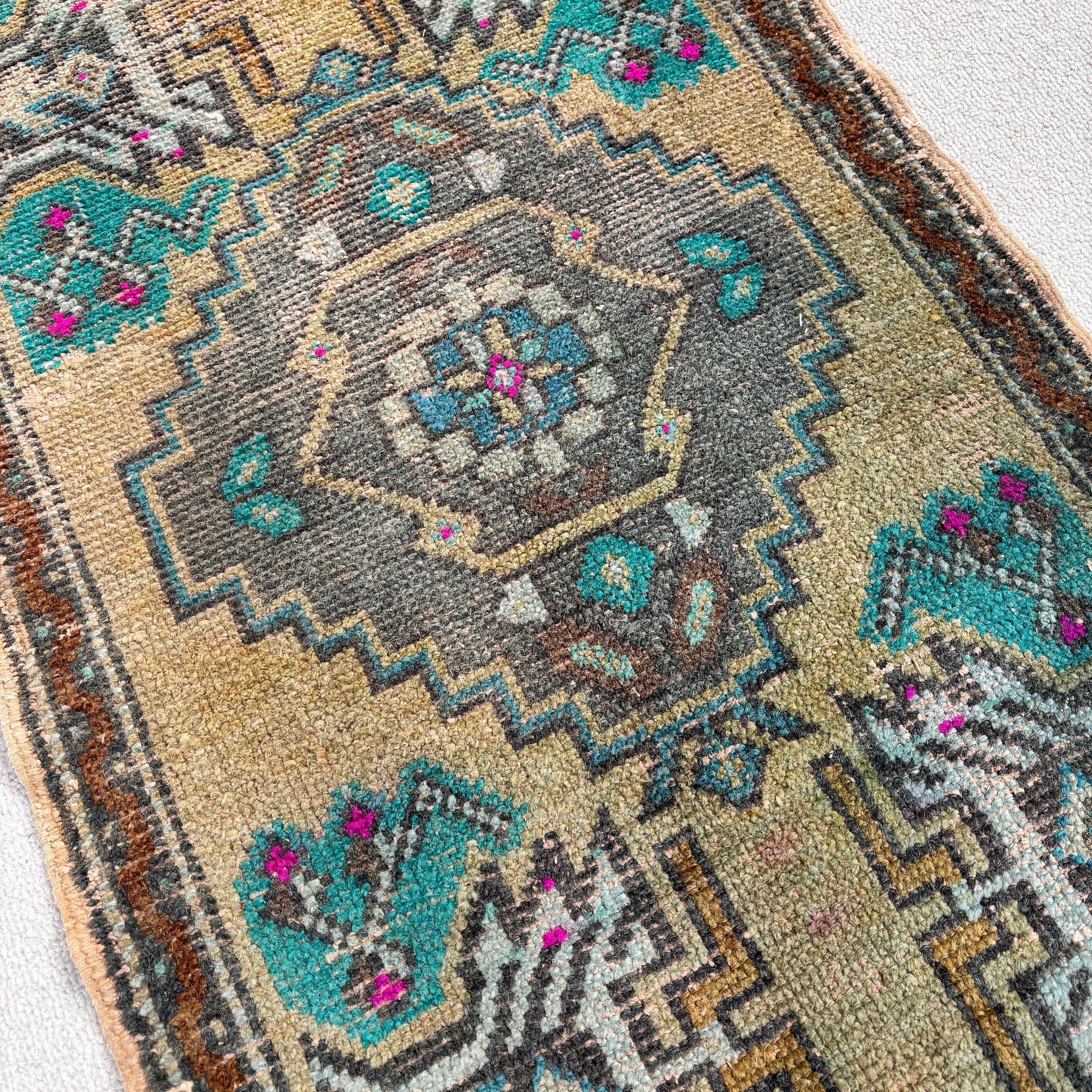 Wall Hanging Rug, Statement Rugs, 1.8x2.9 ft Small Rugs, Nursery Rug, Turkish Rugs, Modern Rug, Vintage Rugs, Yellow Statement Rug