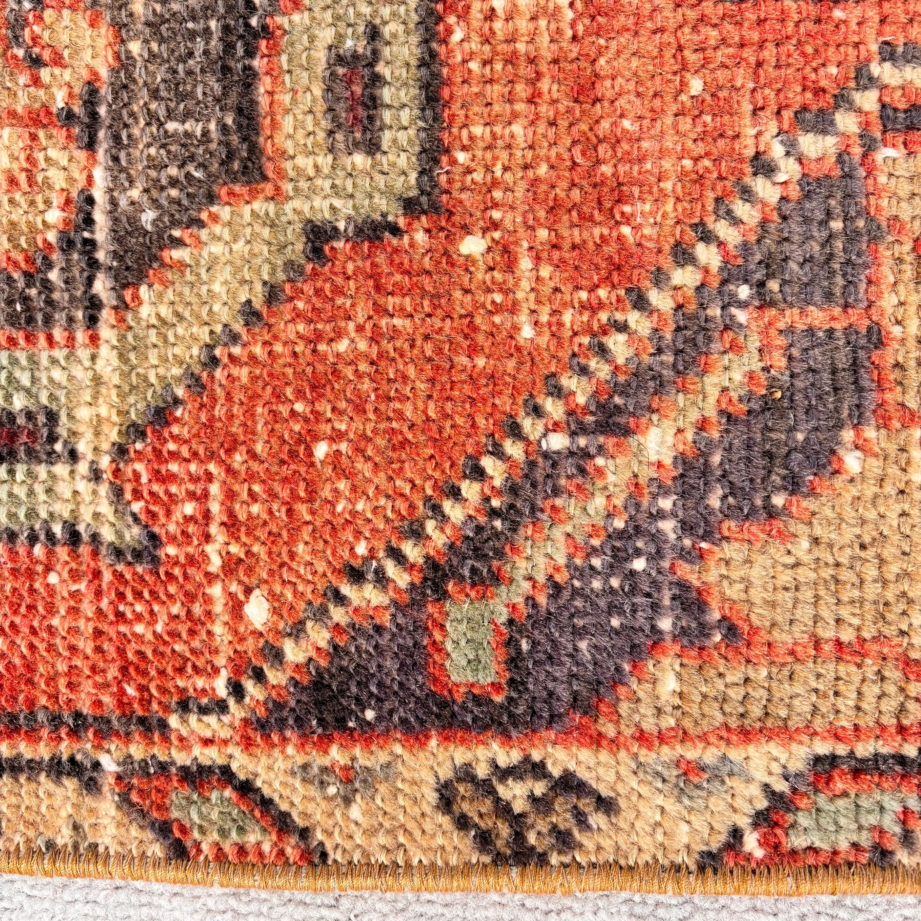 Small Vintage Rugs, Turkish Rug, Exotic Rugs, Boho Rug, Orange Kitchen Rugs, Bathroom Rug, 1.6x2.8 ft Small Rugs, Vintage Rug, Luxury Rugs