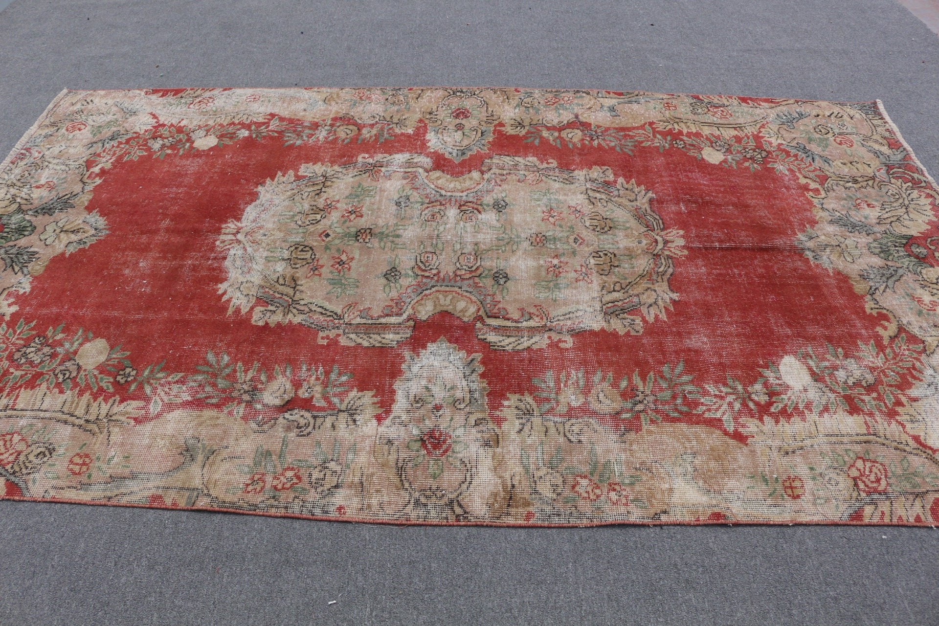 Dining Room Rugs, Aztec Rug, Bedroom Rug, 5.5x9.5 ft Large Rug, Moroccan Rug, Vintage Rugs, Red Anatolian Rug, Turkish Rug