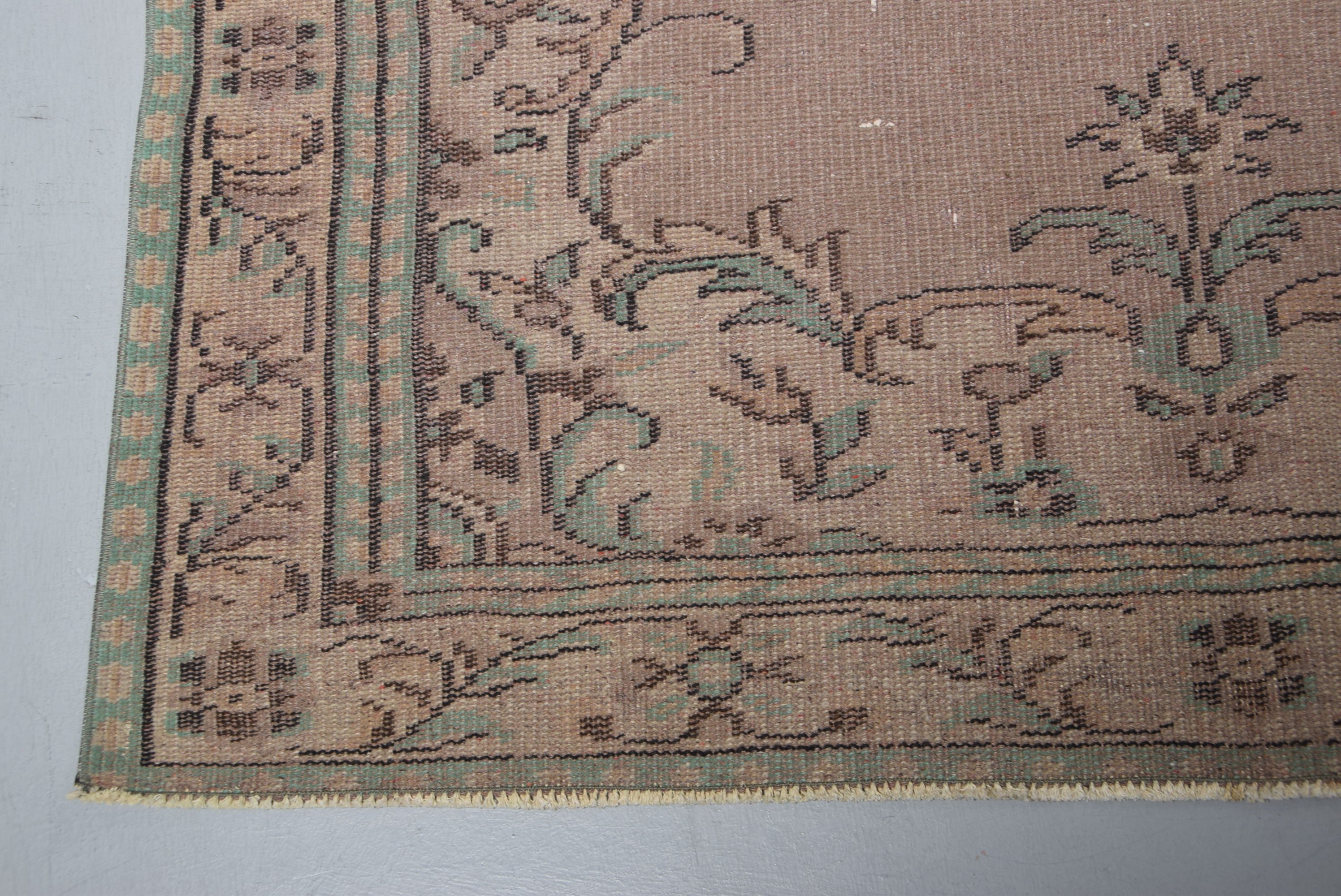 Eski Halı, Türk Halısı, 5.1x9.2 ft Büyük Halı, Kahverengi Mutfak Halıları, Oturma Odası Halıları, Vintage Halı, Yemek Odası Halıları, Mutfak Halısı, Yer Halıları