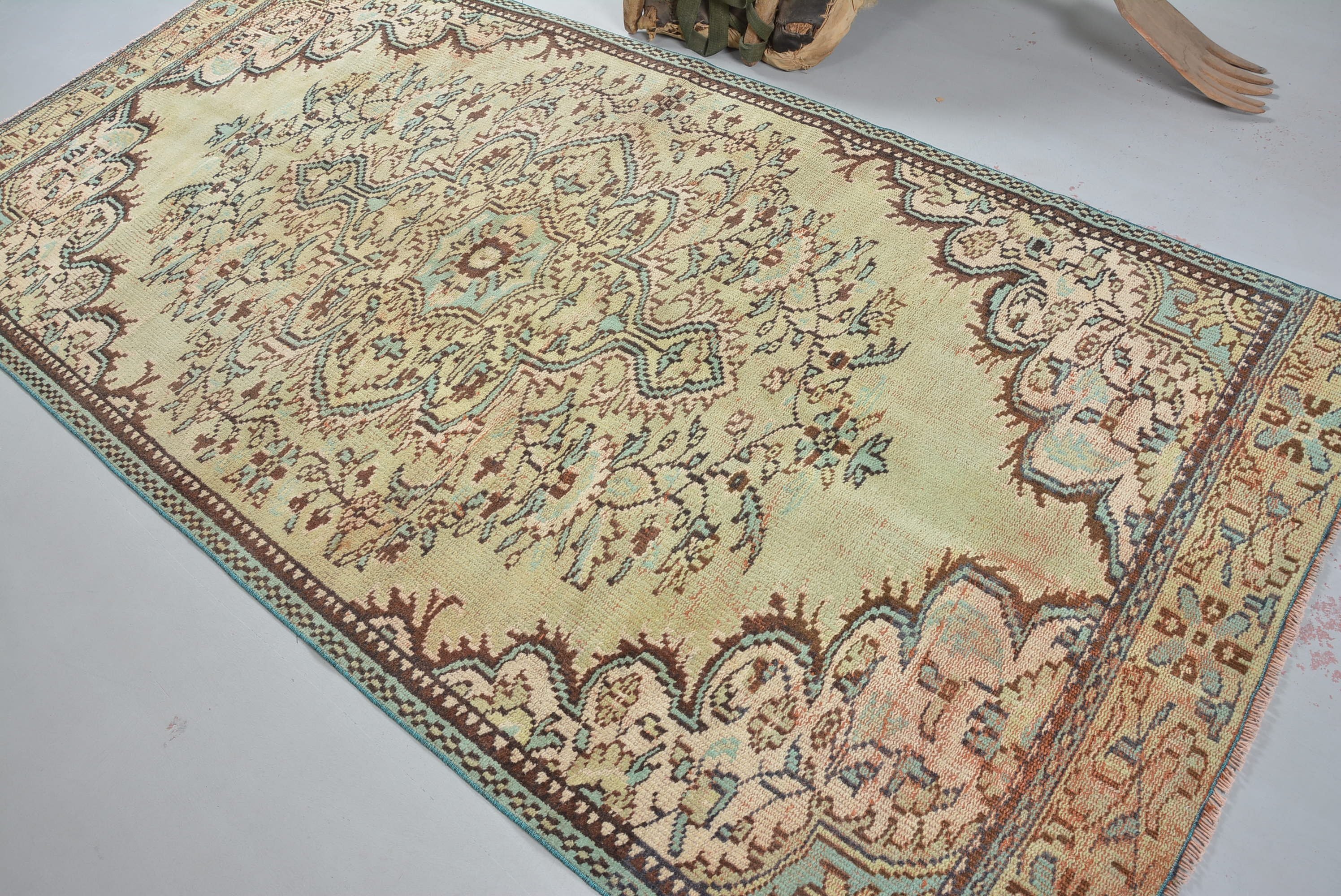 Living Room Rug, Rugs for Kitchen, Oushak Rug, Vintage Decor Rug, Home Decor Rug, Vintage Rugs, Turkish Rug, 4.4x9 ft Area Rug, Floor Rugs