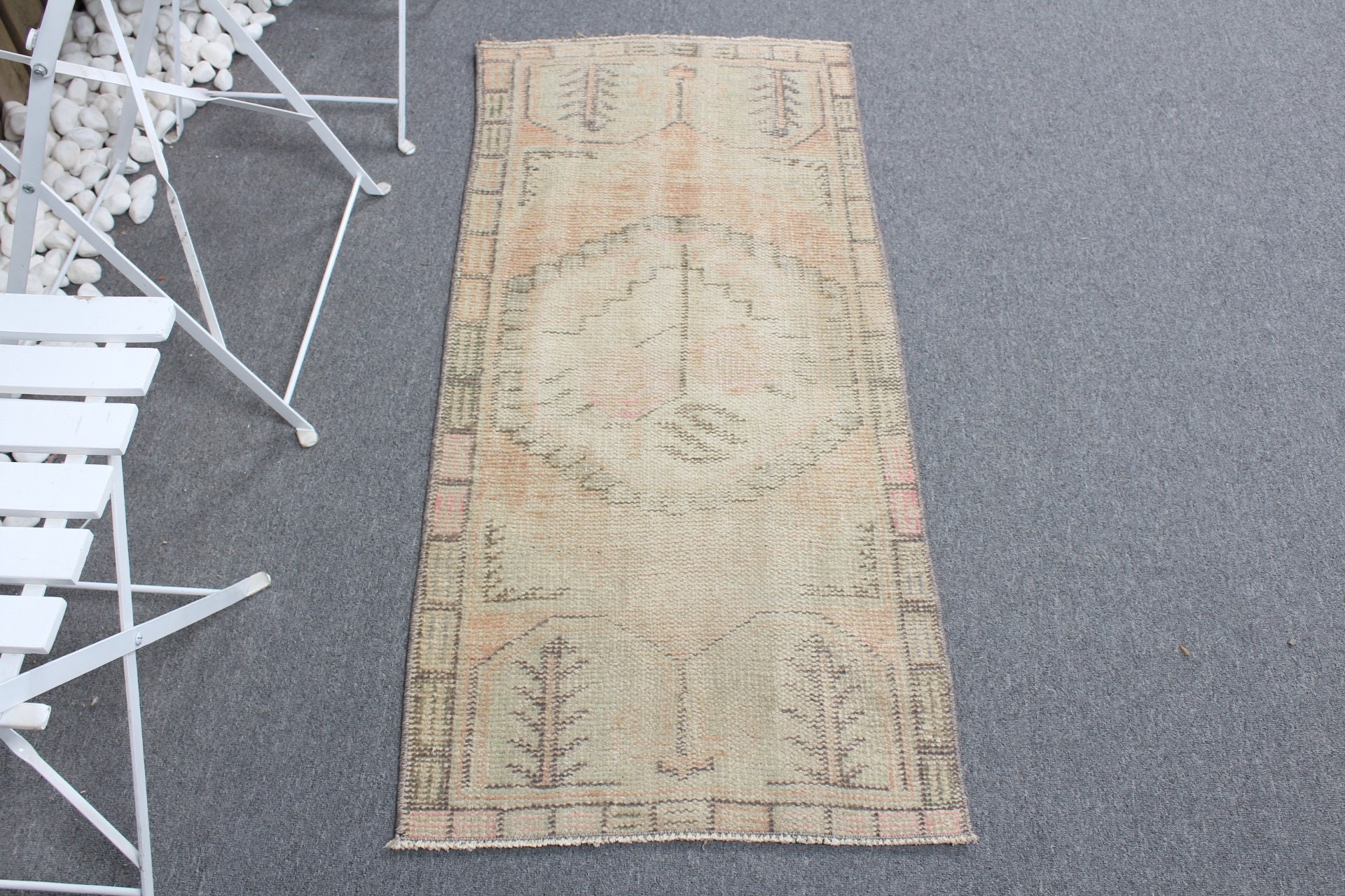 Floor Rugs, Entry Rug, Green Bedroom Rug, Car Mat Rug, Rugs for Bath, 1.9x4.3 ft Small Rugs, Vintage Rug, Turkish Rugs