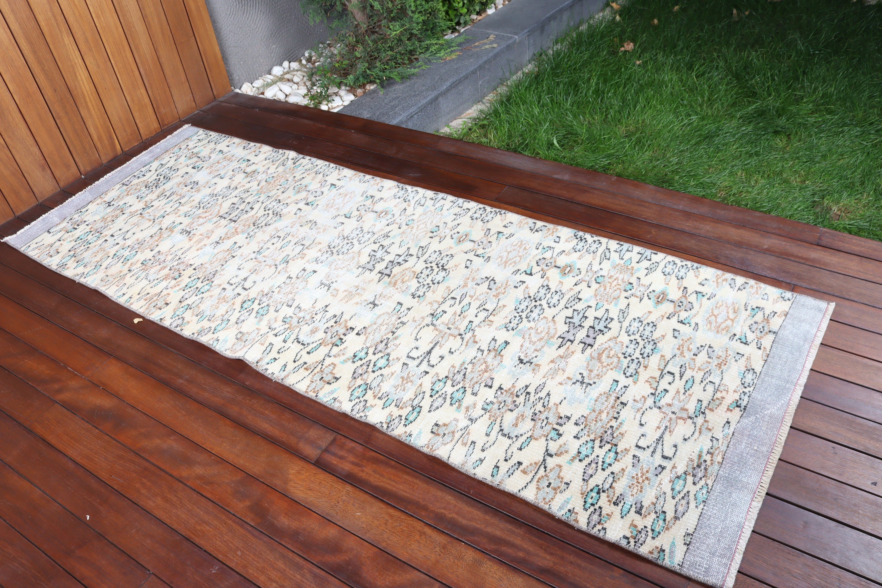 2.8x7.7 ft Runner Halılar, Düz Dokuma Halılar, Boho Halılar, Vintage Halılar, Türk Halıları, Bej Zemin Halıları, Koridor Halıları, Yer Halıları, Koridor Halıları