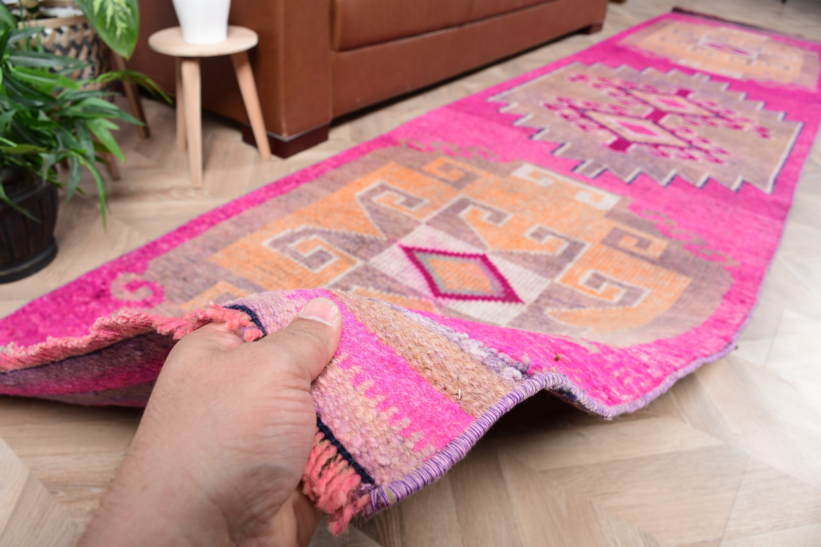 Mutfak Halısı, 3x12.3 ft Runner Halıları, Merdiven Halısı, Anadolu Halısı, Pembe Yatak Odası Halısı, Runner Halıları, Türk Halıları, Ev Dekorasyonu Halısı, Vintage Halı