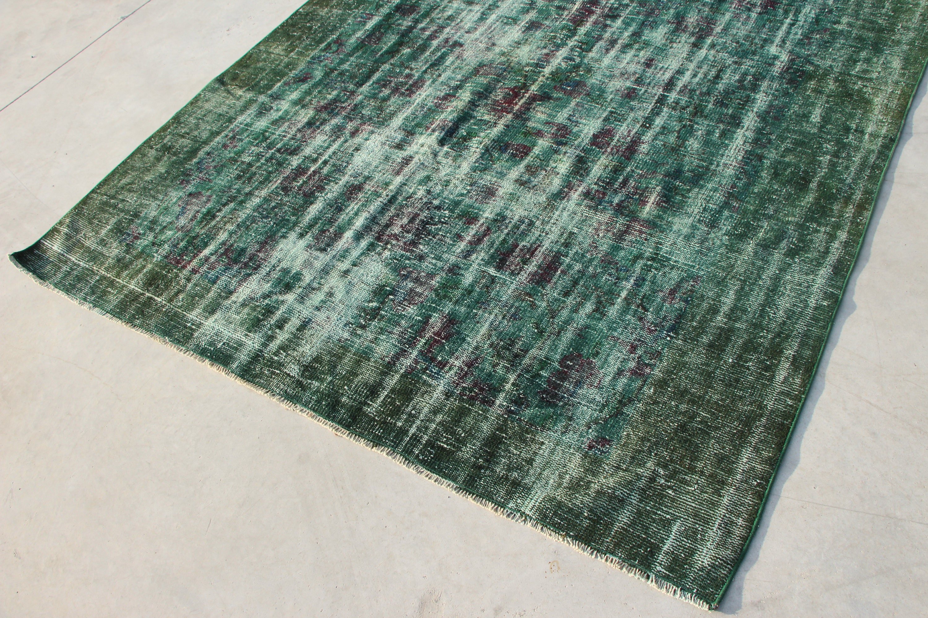 6.3x8.2 ft Large Rugs, Dining Room Rug, Bedroom Rugs, Green Moroccan Rugs, Turkey Rug, Vintage Rug, Turkish Rug, Kitchen Rug