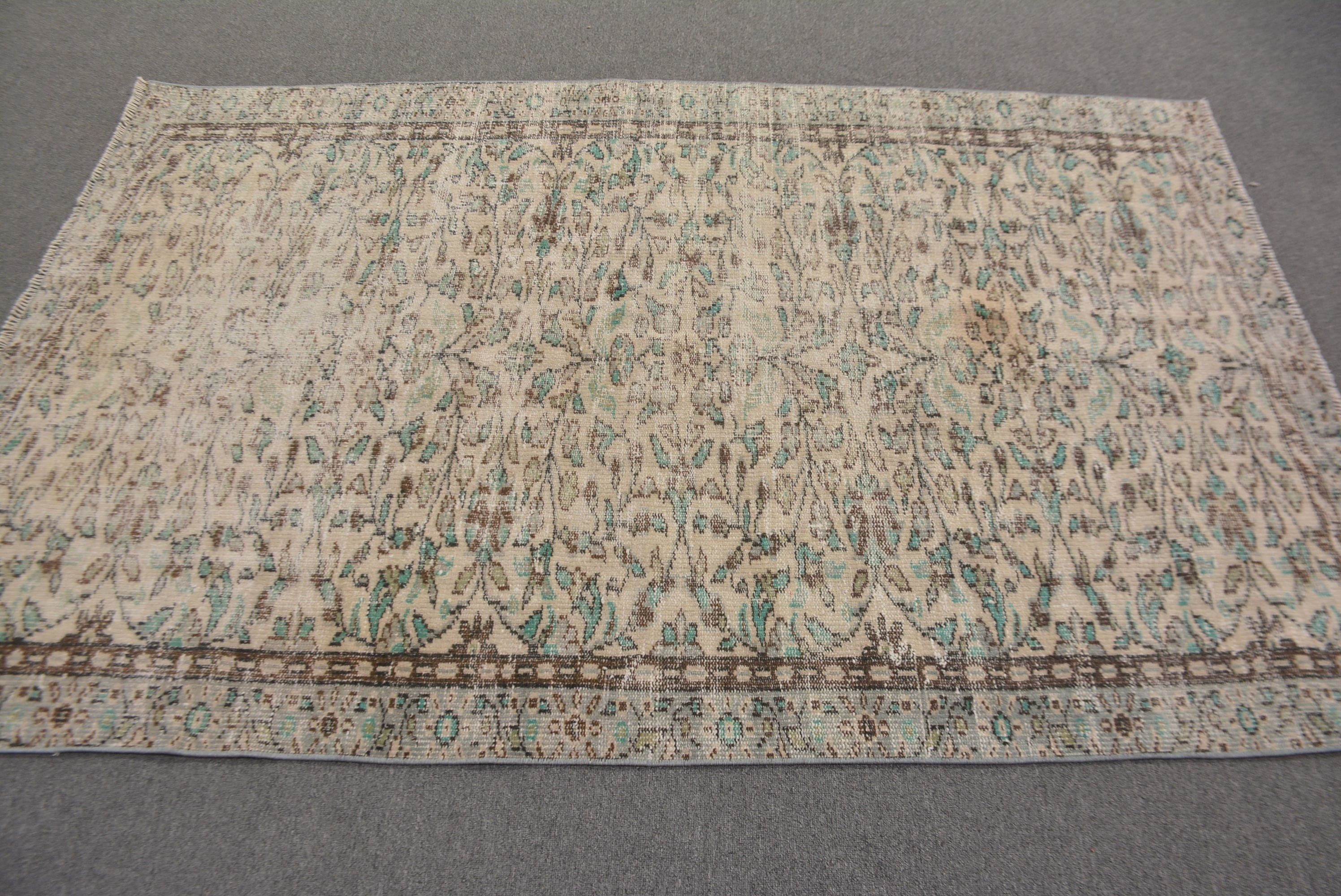 Vintage Rugs, 4.6x7.1 ft Area Rug, Indoor Rug, Retro Rug, Rugs for Dining Room, Bedroom Rug, Kitchen Rug, Moroccan Rugs, Turkish Rug