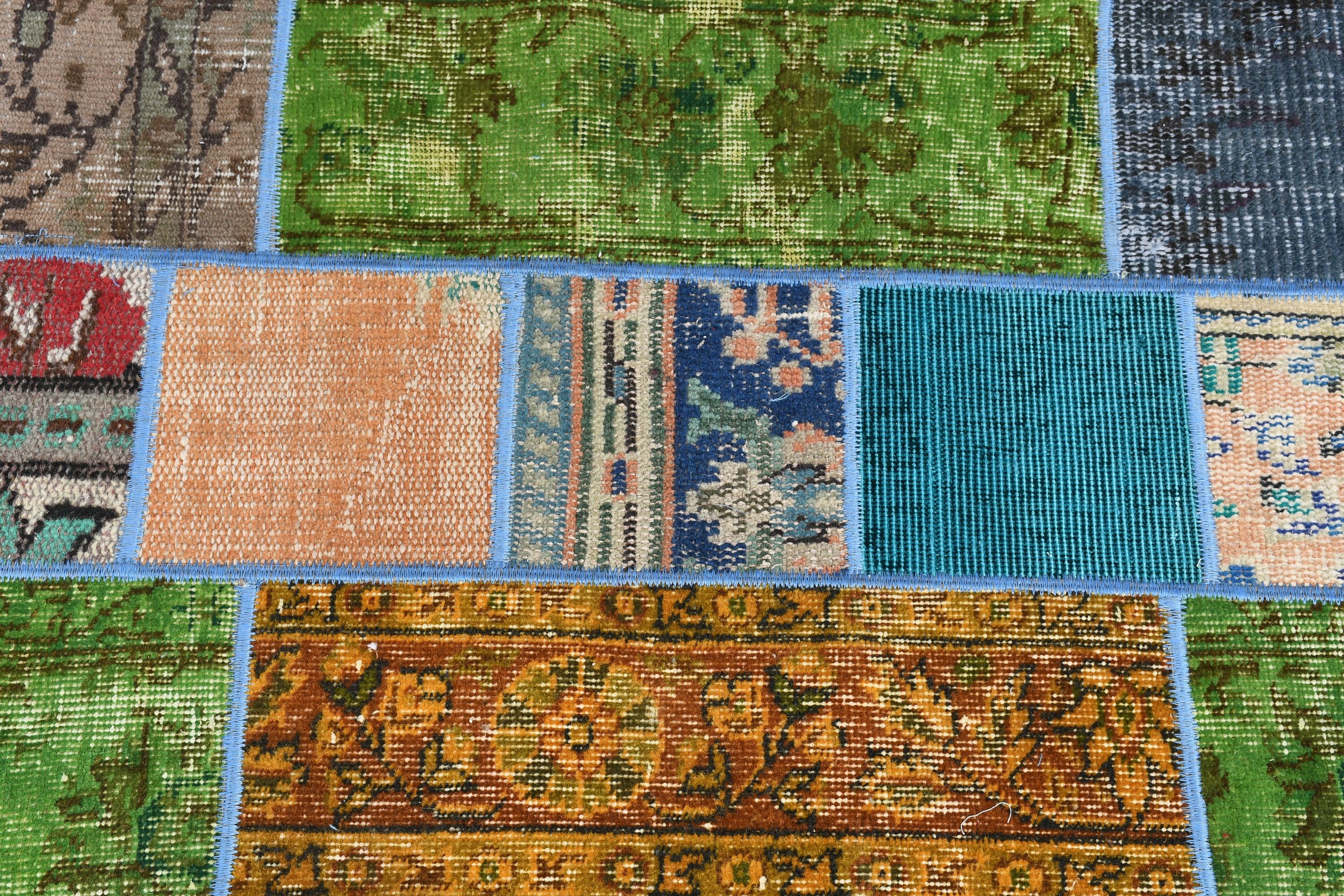 Mutfak Halısı, Koridor Halısı, Vintage Halı, 1.9x8.5 ft Runner Halısı, Oushak Halısı, Türk Halısı, Runner Halıları, Yer Halısı, Yeşil Ev Dekor Halısı