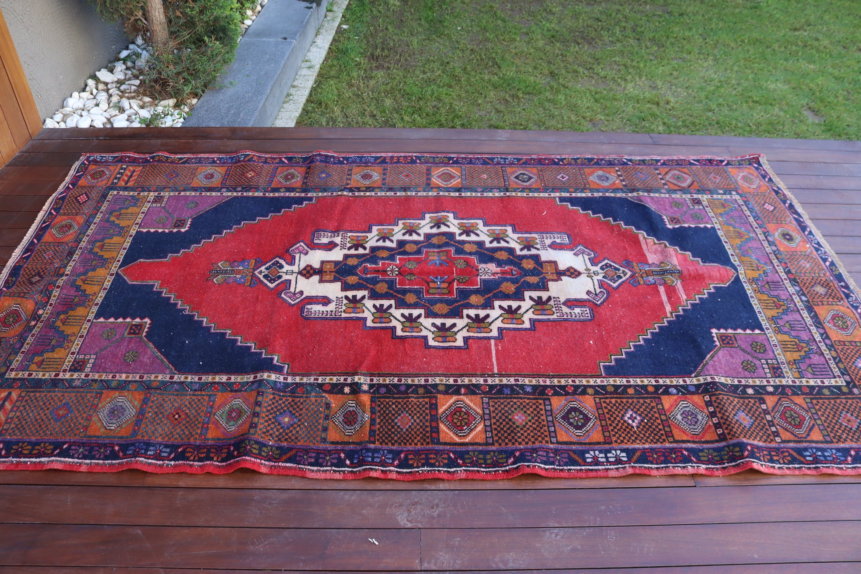 Dining Room Rugs, Floor Rugs, Turkish Rug, Rugs for Floor, 4.4x8.2 ft Area Rugs, Vintage Rug, Statement Rug, Red Oriental Rugs, Luxury Rug