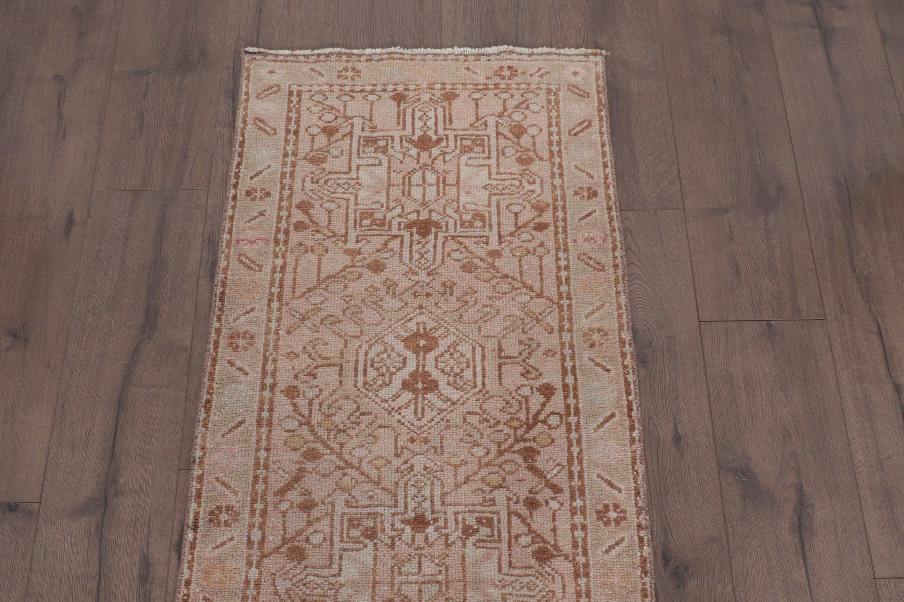 Boho Halıları, Türk Halıları, Bej Antika Halılar, 2x6 ft Runner Halısı, Lüks Halı, Antika Halı, Koridor Halıları, Beni Ourain Runner Halıları, Vintage Halı