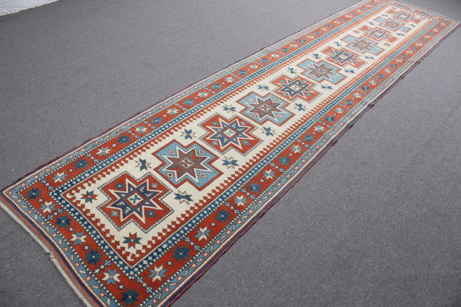 Floor Rugs, Rugs for Hallway, 3x12.7 ft Runner Rugs, Corridor Rug, Hallway Rug, Vintage Rug, Turkish Rug, Red Kitchen Rug, Wool Rug