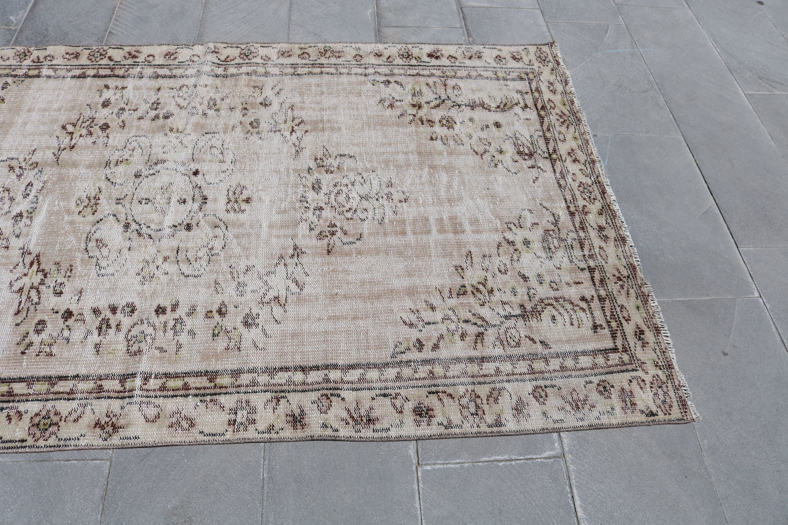 Kitchen Rug, Turkish Area Rug Rugs, Vintage Rugs, Rugs for Living Room, Turkish Rugs, Vintage Decor Rug, Colorful Rug, 4.4x7.6 ft Area Rug