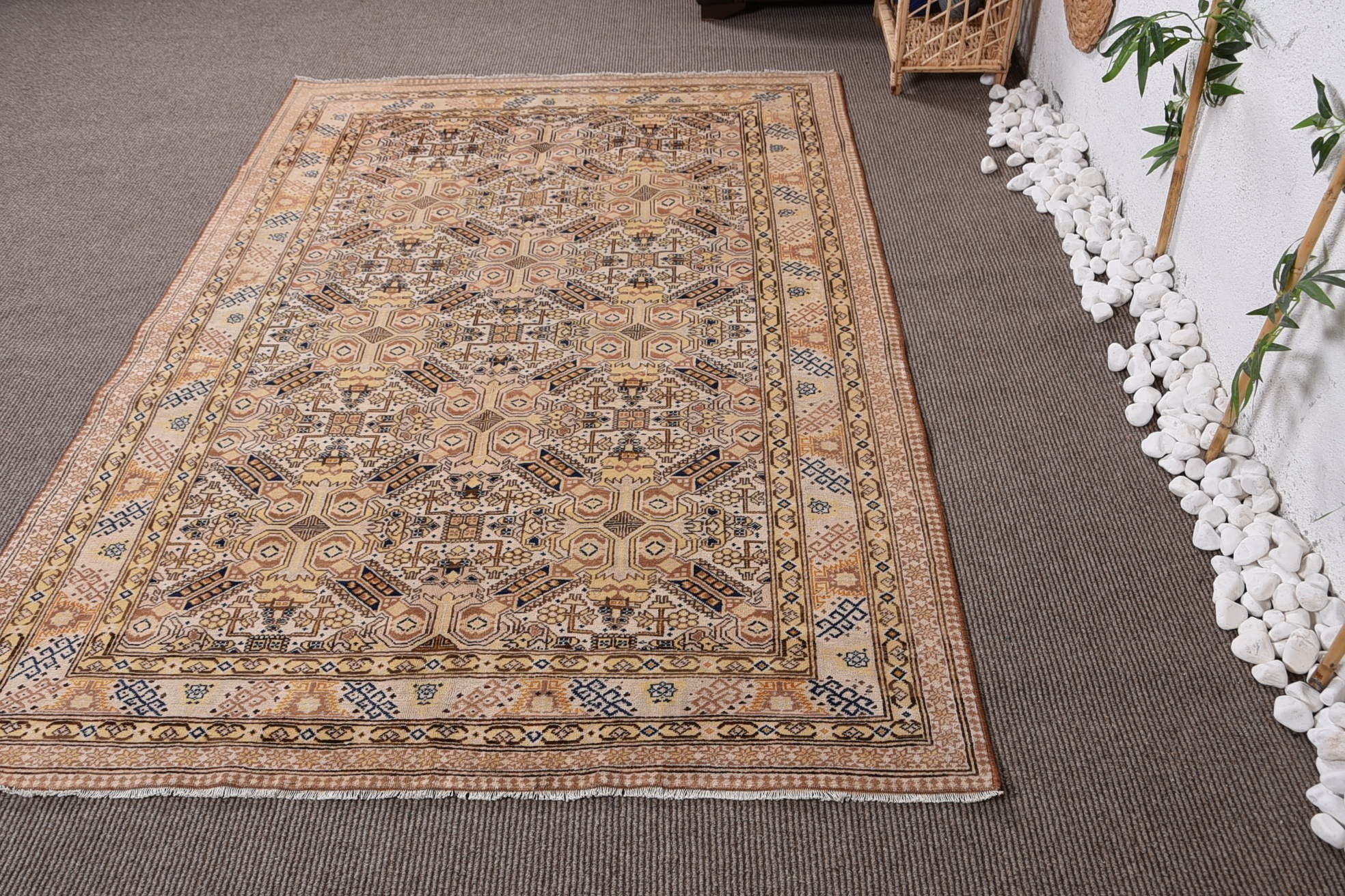 Kitchen Rug, 4.8x7.2 ft Area Rug, Turkish Rug, Rugs for Area, Vintage Rug, Dorm Rug, Turkey Rug, Oushak Rug, Indoor Rugs, Vintage Decor Rug