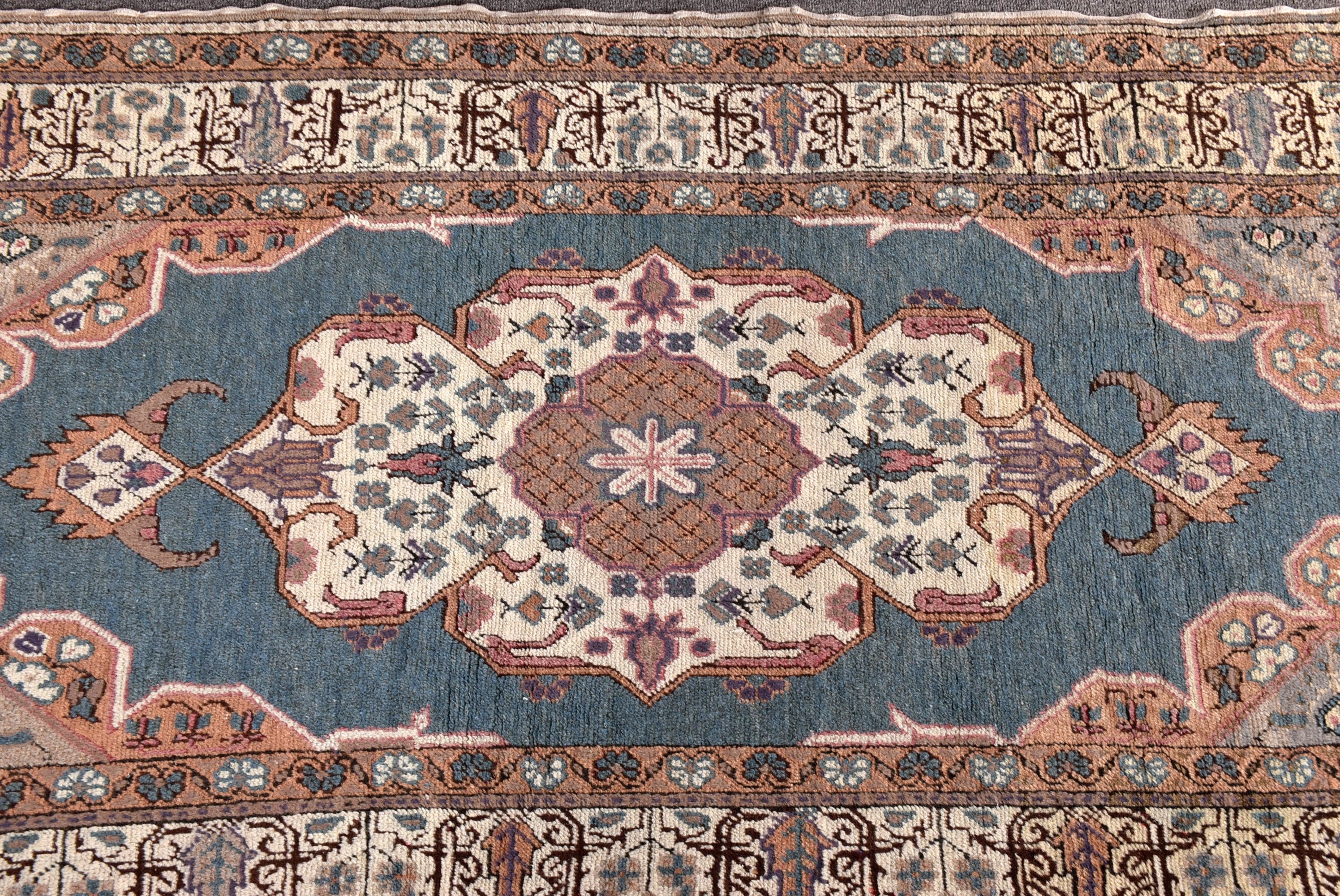 Blue Oriental Rugs, Turkish Rug, Kitchen Rugs, Bedroom Rugs, Boho Accent Rugs, Vintage Rugs, 2.7x5.6 ft Accent Rugs, Rugs for Entry