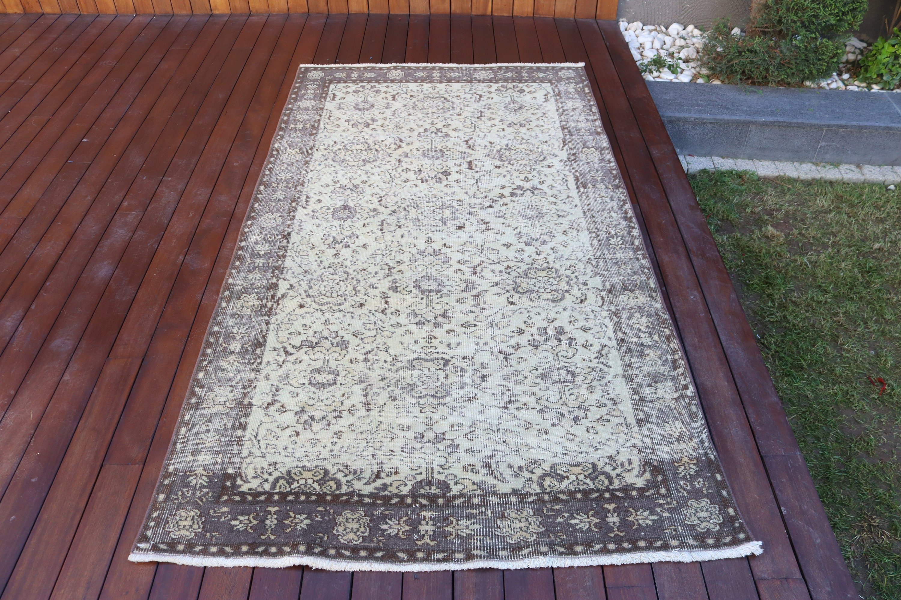 Yatak Odası Halıları, Bej Düz Dokuma Halılar, Yemek Odası Halıları, Mutfak Halısı, Oryantal Halı, 3.8x6.9 ft Alan Halıları, Türk Halıları, Vintage Halı