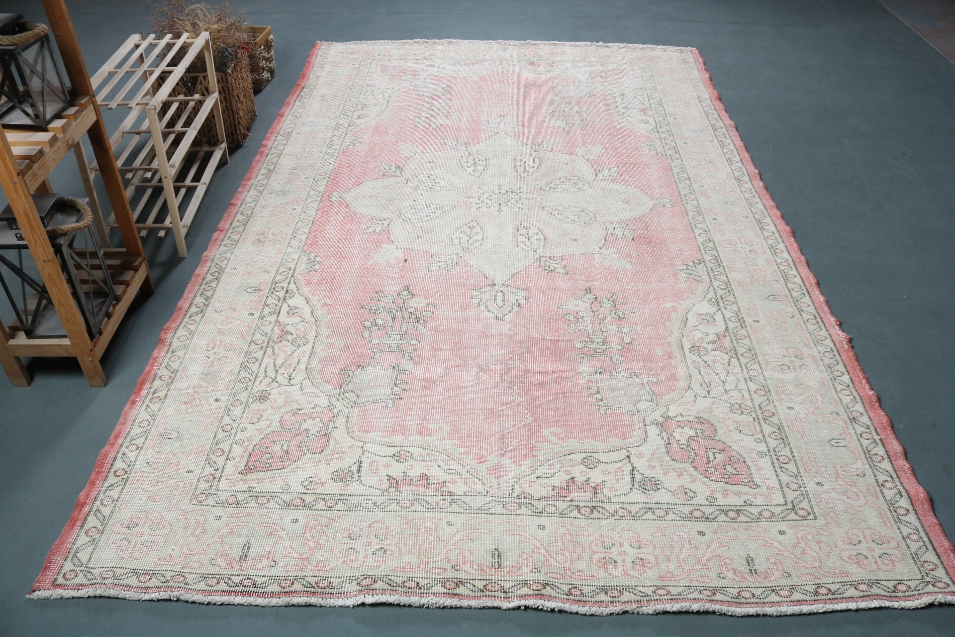 Living Room Rug, Rugs for Salon, Large Wool Rug Rugs, Turkish Rugs, Bedroom Rug, Salon Rugs, Vintage Rug, 6.1x9.9 ft Large Rugs, Wool Rug
