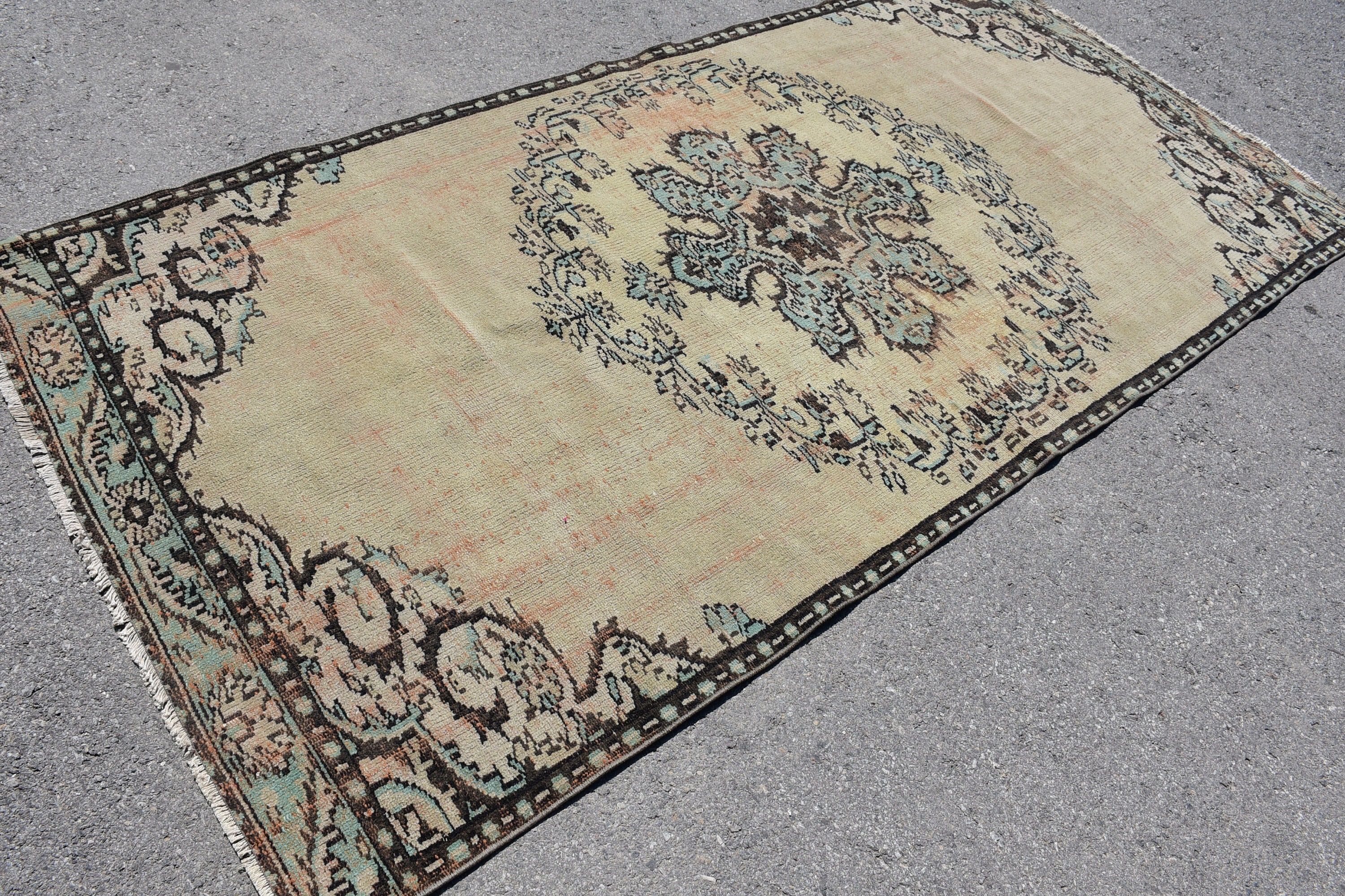 Fas Halıları, 4,5x9,2 ft Büyük Halı, Oturma Odası Halısı, Vintage Halı, Oushak Halıları, Salon Halıları, Düz Dokuma Halıları, Türk Halıları, Salon Halıları