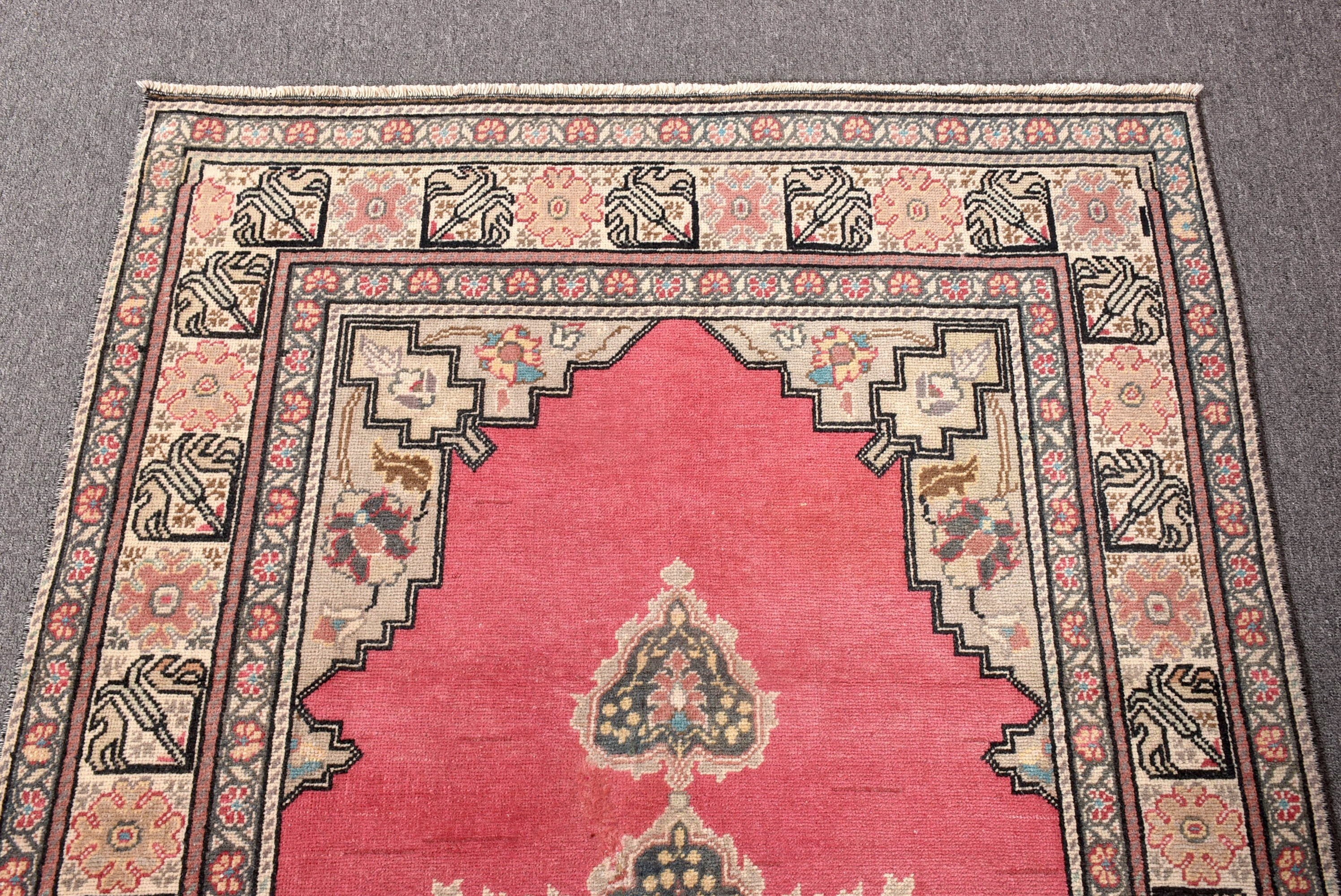 Dekoratif Halılar, Vintage Halılar, Pembe Açıklama Halısı, Nötr Halı, Türk Halıları, 3,2x5,8 ft Vurgulu Halılar, Ev Dekorasyonu Halıları, Mutfak Halıları