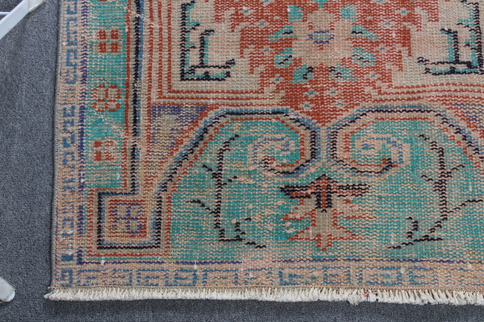 Mutfak Halısı, Vintage Halı, Kırmızı Oryantal Halı, Yer Halıları, El Yapımı Halı, Türk Halıları, 2.6x4.5 ft Küçük Halılar, Banyo Halısı