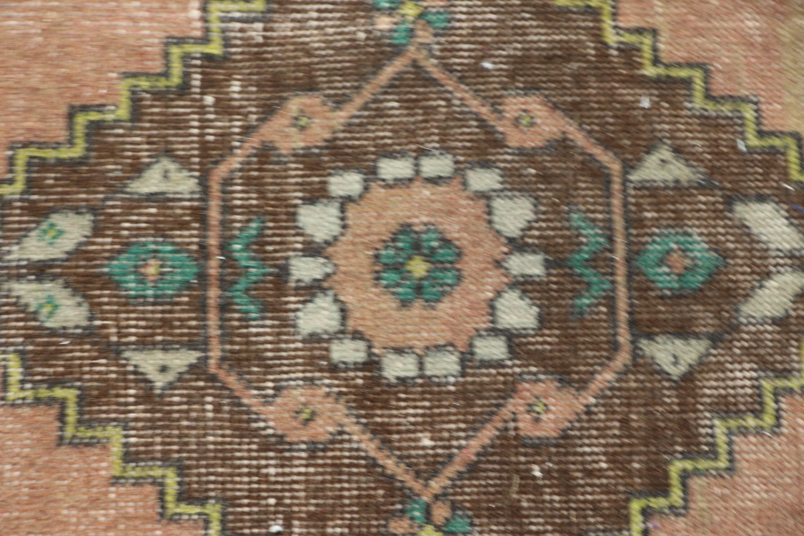 1.6x3.5 ft Küçük Halılar, Ev Dekorasyonu Halısı, Çocuk Halısı, Boho Halısı, Türk Halıları, Vintage Halılar, Küçük Alan Halısı, Oushak Halıları, Kahverengi Yatak Odası Halıları