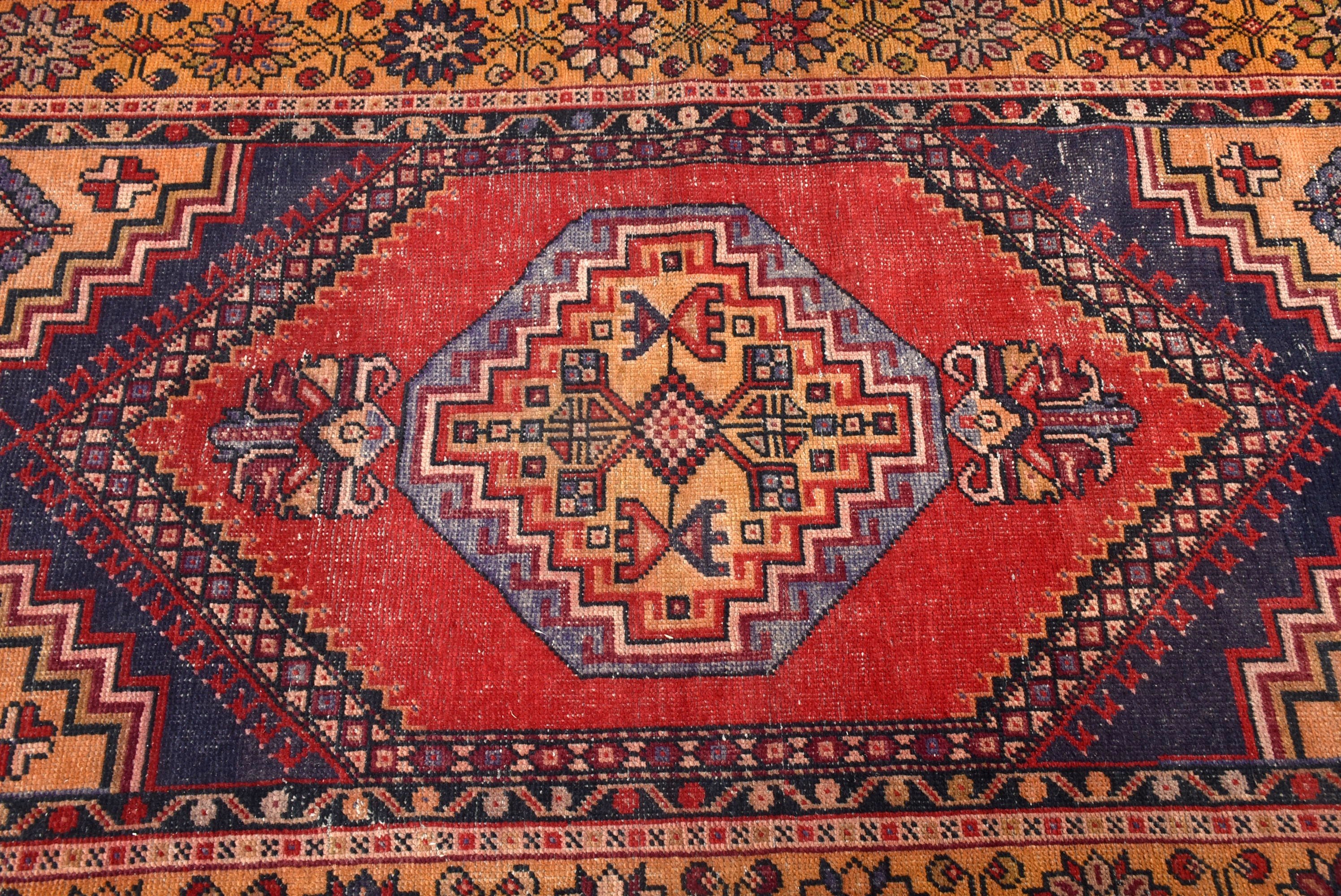 Kırmızı 3.7x6.7 ft Alan Halıları, Yatak Odası Halıları, Türk Halıları, Yemek Odası Halıları, Boho Halıları, Yer Halısı, Antika Halılar, Vintage Halılar