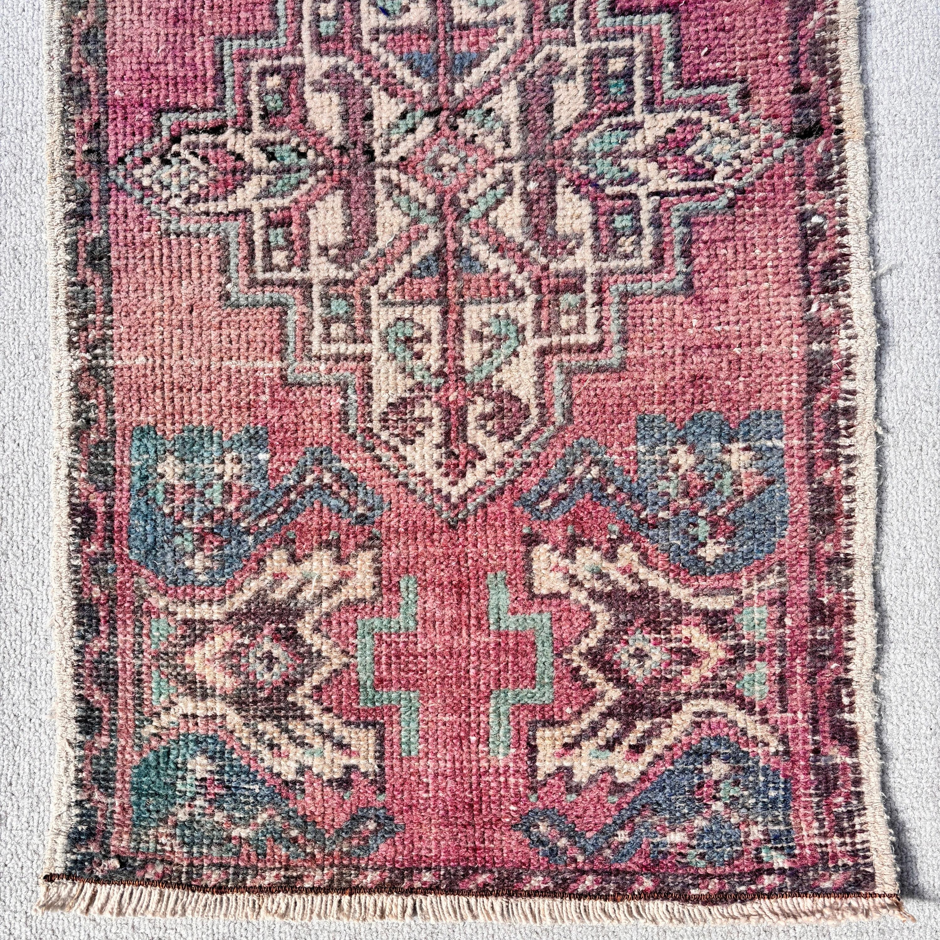 Turkish Rugs, Small Boho Rugs, Aztec Rug, 1.5x2.8 ft Small Rugs, Nursery Rug, Vintage Rugs, Modern Rugs, Kitchen Rugs, Purple Statement Rug