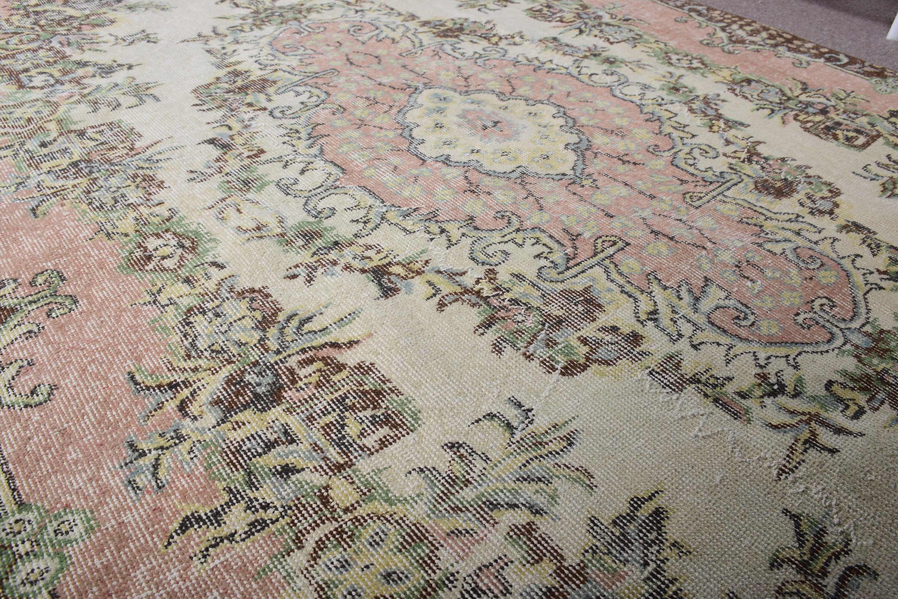 Living Room Rug, Beige Antique Rug, Turkish Rug, 5.3x9 ft Large Rugs, Dining Room Rugs, Vintage Rug, Cool Rug, Retro Rug