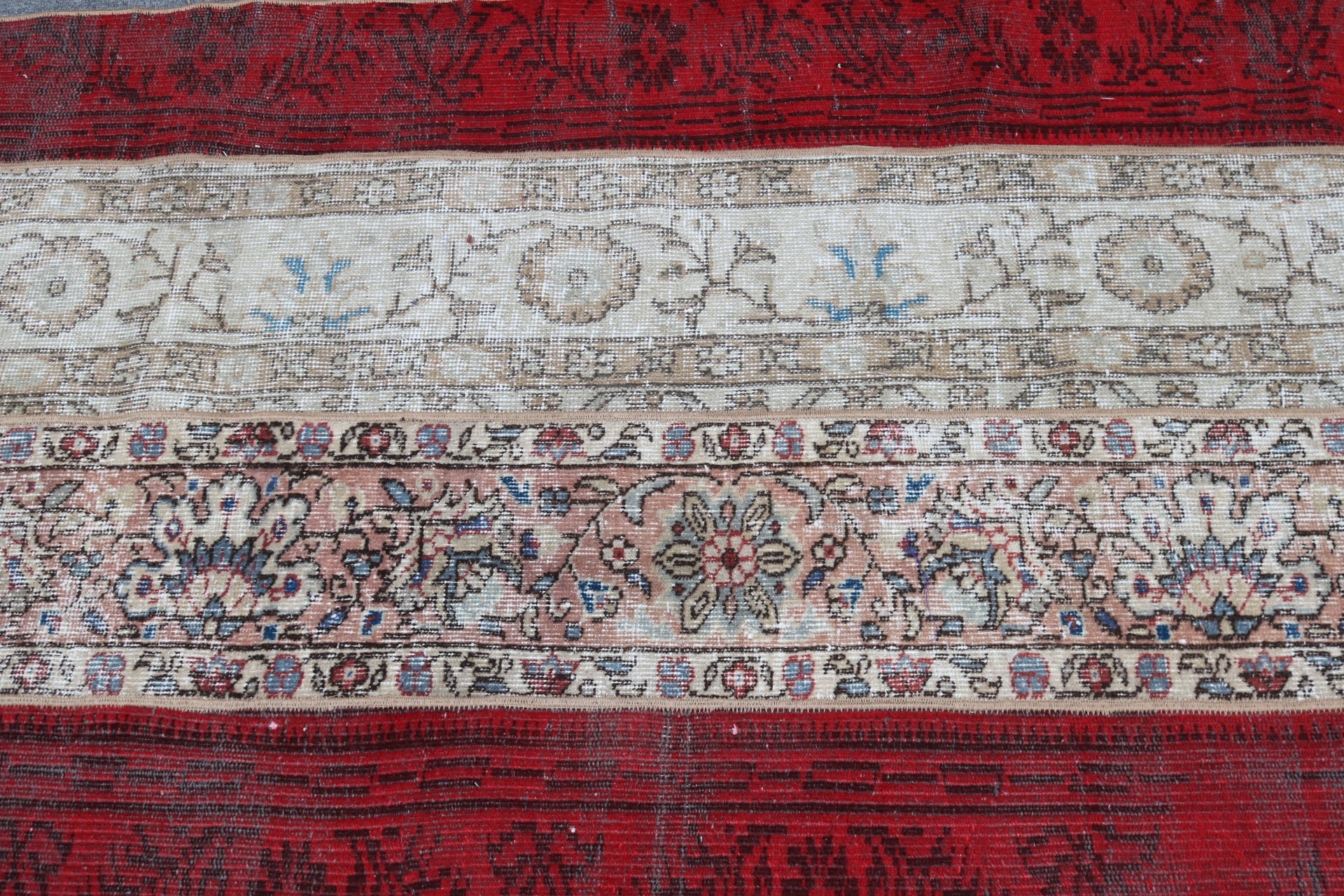 Türk Halısı, Bej Lüks Halılar, İç Mekan Halıları, Lüks Halılar, Yer Halısı, Vintage Halı, Oushak Bölgesi Halıları, El Yapımı Halı, 3,4x7,9 ft Alan Halıları