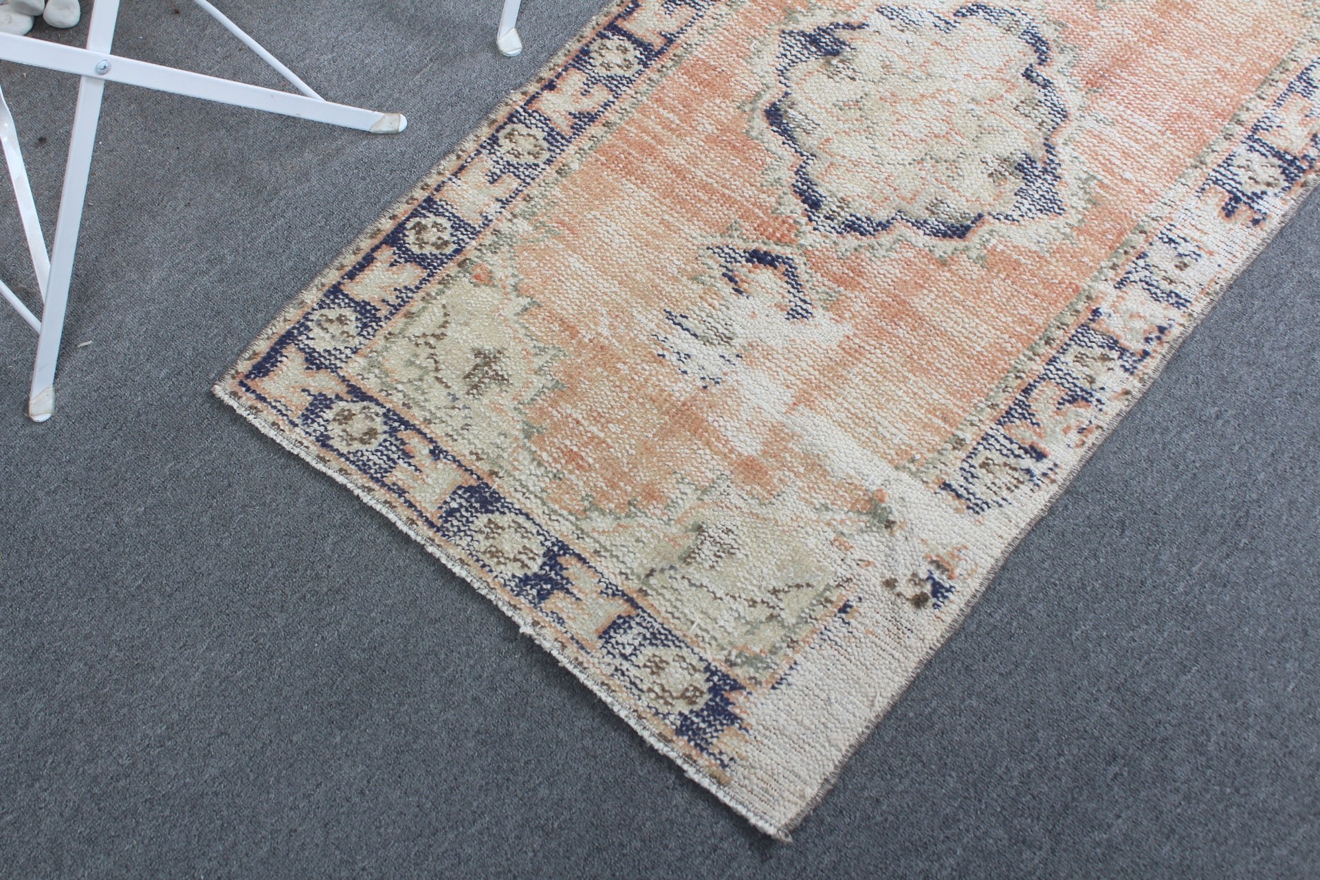 Eclectic Rug, Bedroom Rug, Orange Home Decor Rug, Wall Hanging Rug, 2.1x4 ft Small Rug, Vintage Rug, Turkish Rug, Cool Rug