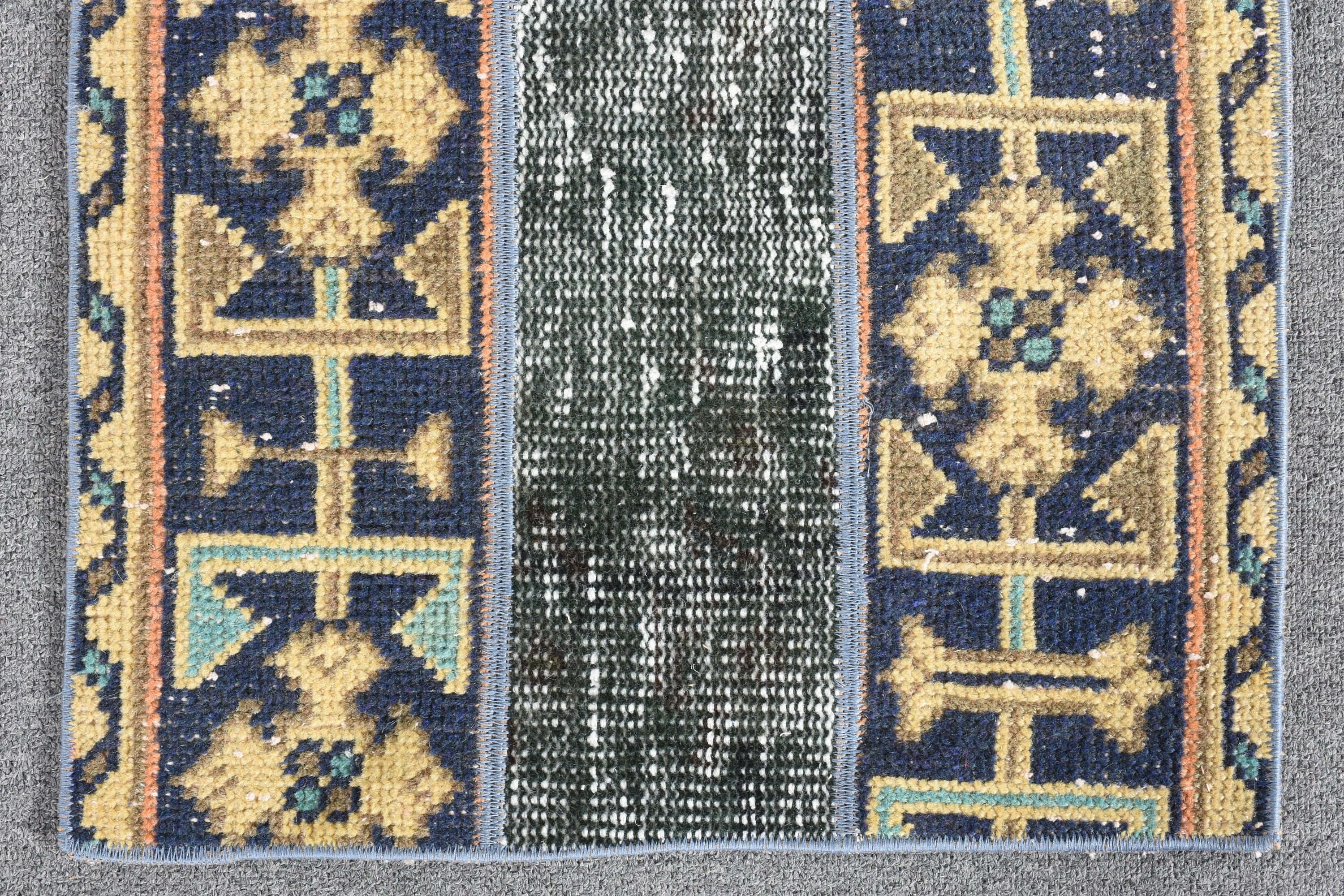 Black Wool Rug, Bedroom Rugs, 1.7x3.1 ft Small Rug, Nursery Rug, Rugs for Car Mat, Vintage Rug, Turkish Rug, Antique Rug, Oriental Rug