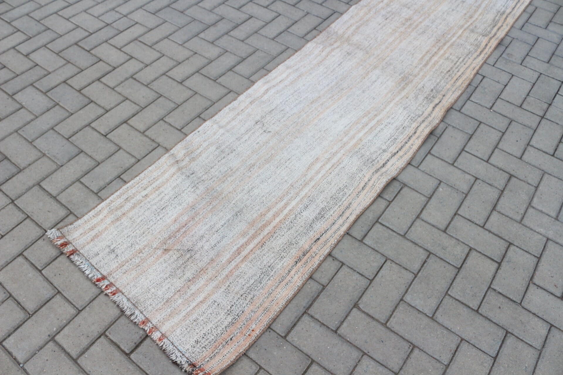 Mutfak Halısı, Vintage Halı, Türk Halısı, Koridor Halısı, Oushak Halısı, Kilim, Soluk Halı, 2.3x13 ft Runner Halısı, Koridor Halısı, Bej Yün Halılar