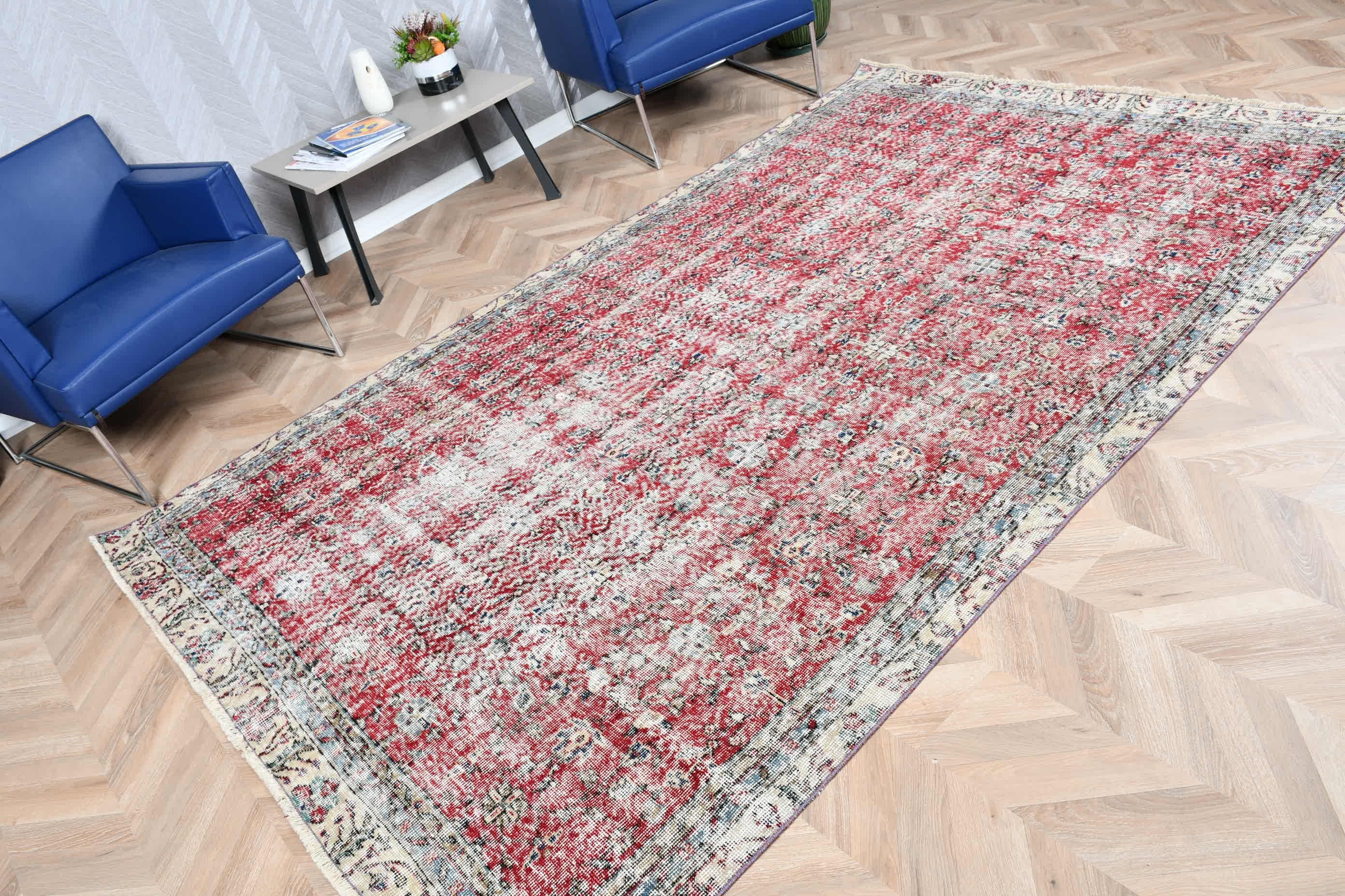 Antique Rugs, Kitchen Rug, Ethnic Rug, 5.9x9.4 ft Large Rugs, Salon Rug, Turkish Rug, Red Anatolian Rugs, Living Room Rugs, Vintage Rugs