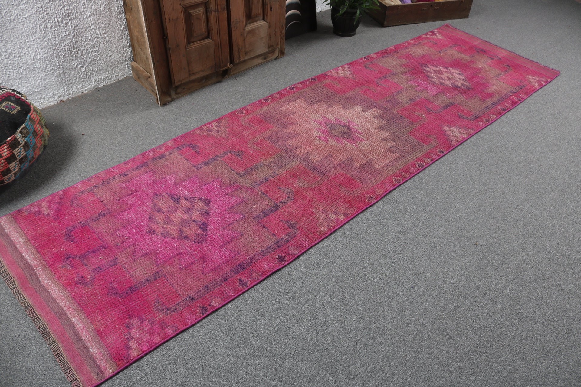 Türk Halıları, Beni Ourain Koşucu Halısı, Vintage Halılar, Pembe Oryantal Halılar, Oryantal Halılar, 2.9x10 ft Runner Halıları, Oushak Halıları, Uzun Yolluk Halıları