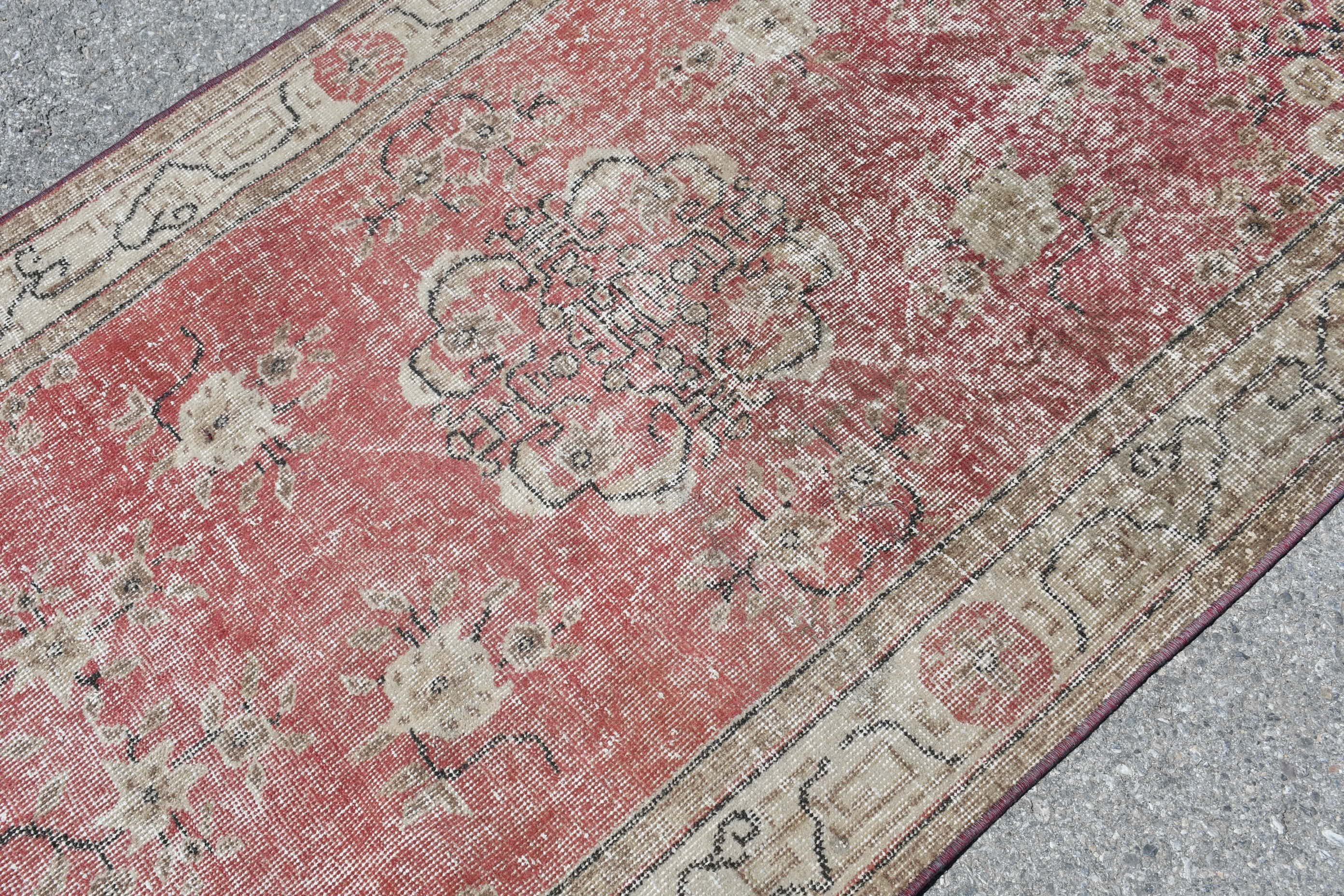 Bedroom Rug, 3.5x7.2 ft Area Rugs, Floor Rugs, Oriental Rug, Custom Rugs, Rugs for Dining Room, Red Oriental Rugs, Vintage Rug, Turkish Rug