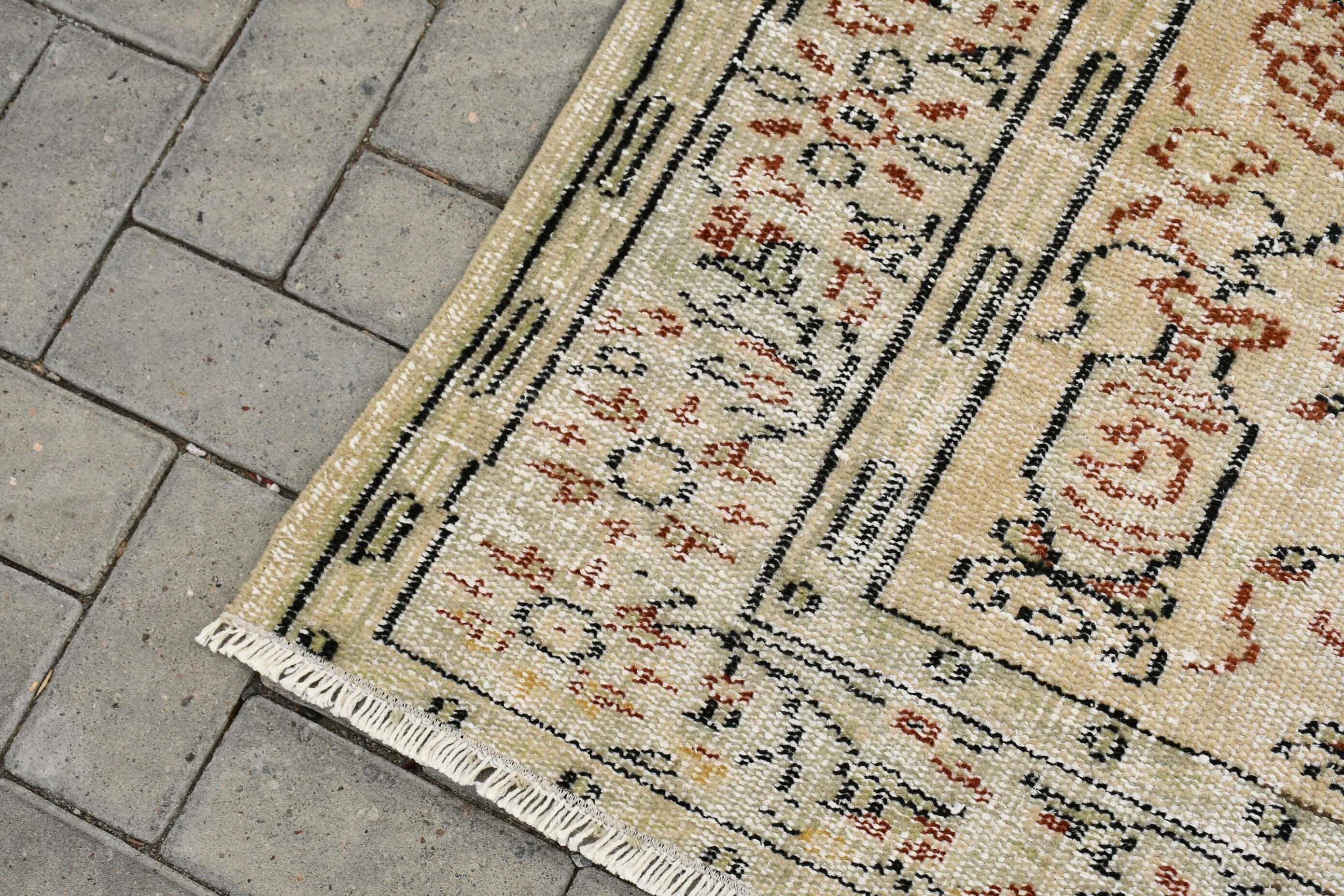 Oushak Rugs, Rugs for Salon, Turkish Rug, Beige Floor Rug, 5.8x8.8 ft Large Rug, Cute Rug, Bedroom Rug, Vintage Rug, Wool Rugs, Salon Rug