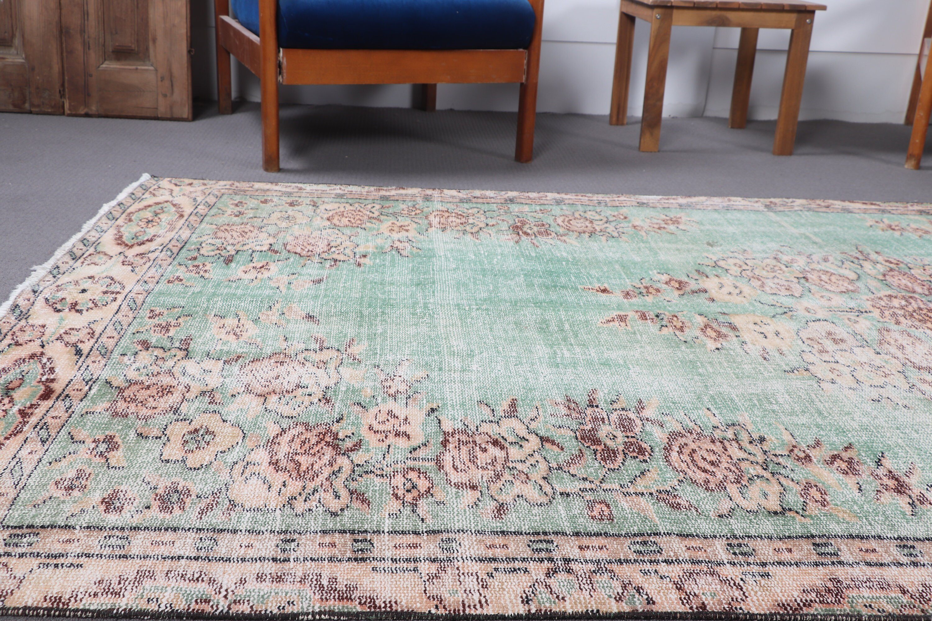 Salon Halıları, Boho Halıları, Vintage Halı, 5.1x9.1 ft Büyük Halı, Yatak Odası Halısı, Bej Boho Halıları, Türk Salon Halısı Halıları, Salon Halısı, Türk Halısı