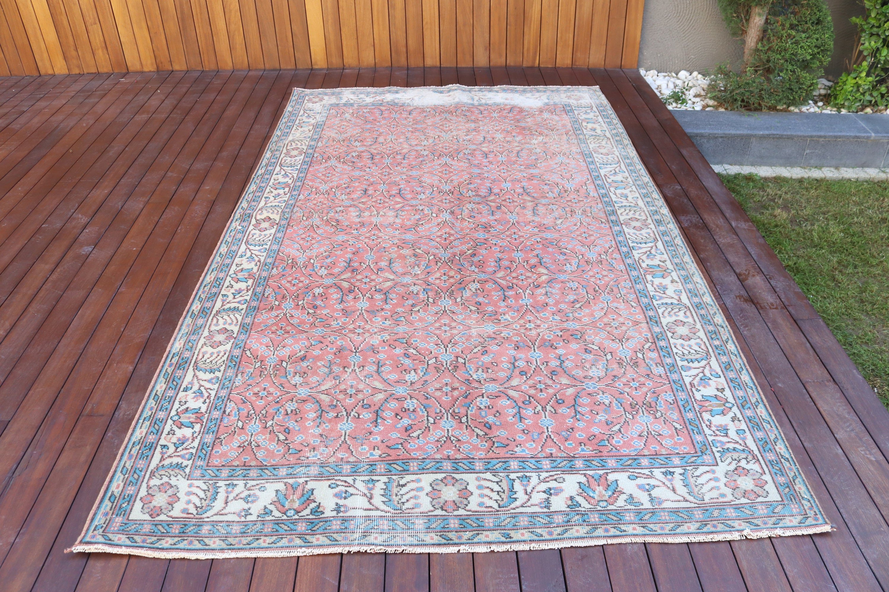 Fas Halıları, 5.4x9.2 ft Büyük Halılar, Havalı Halı, Sanatsal Halı, Vintage Halı, Kırmızı Soğuk Halılar, Türk Halıları, Yatak Odası Halıları, Büyük Oushak Halısı