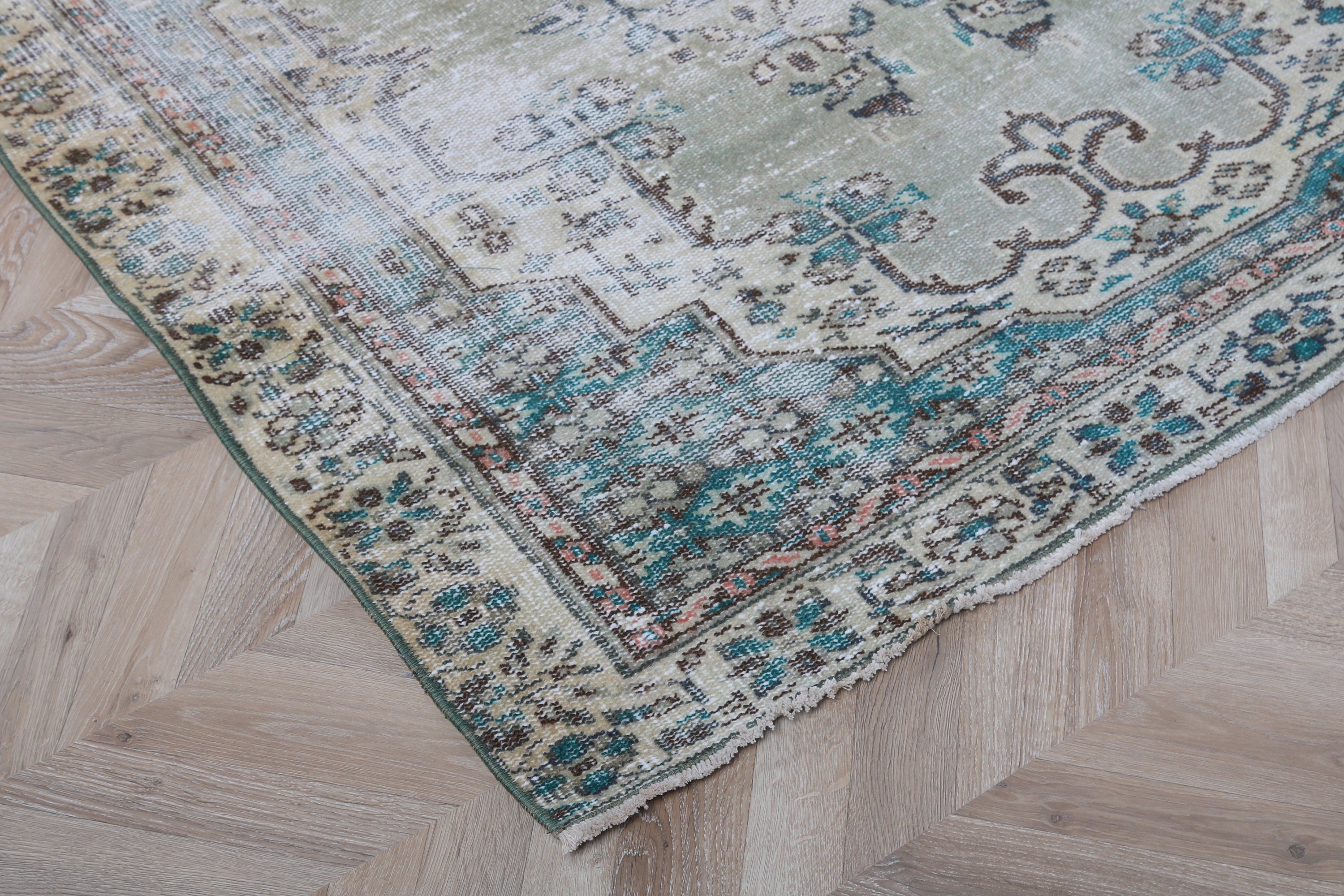 Vintage Rugs, Outdoor Rug, Kitchen Rugs, Indoor Rugs, Turkish Rug, Rugs for Living Room, Green Bedroom Rugs, Wool Rug, 4.8x8.2 ft Area Rugs